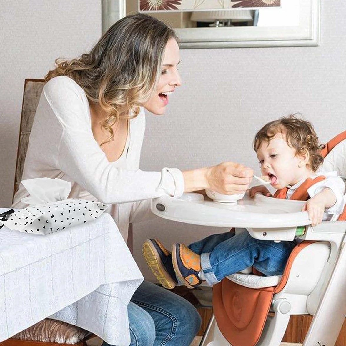 Torba na chusteczki nawilżane dla niemowląt, torba na chusteczki nawilżane do podróży, wielokrotnego użytku, dozownik chusteczek nawilżanych dla niemowląt, torba na chusteczki nawilżane dla