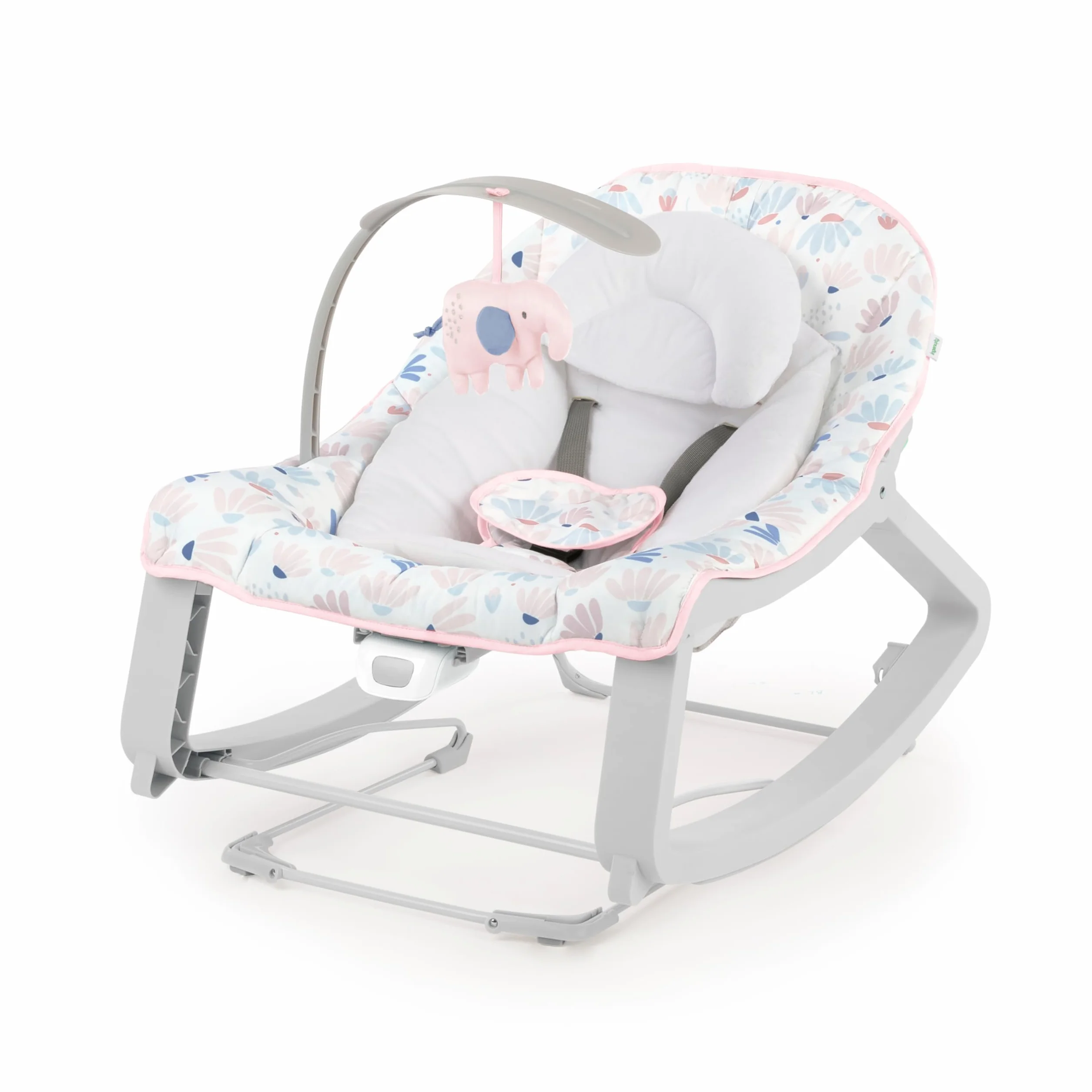 Ingenuity, Keep Cozy 3 w 1 Grow with Me, kołyska dla niemowląt Burst z wibracjami, 3 funkcje przechylania do huśtawki, huśtawki lub jako stałe siedzenie, 2 pozycje leżenia, zdejmowany łuk do zabawy,
