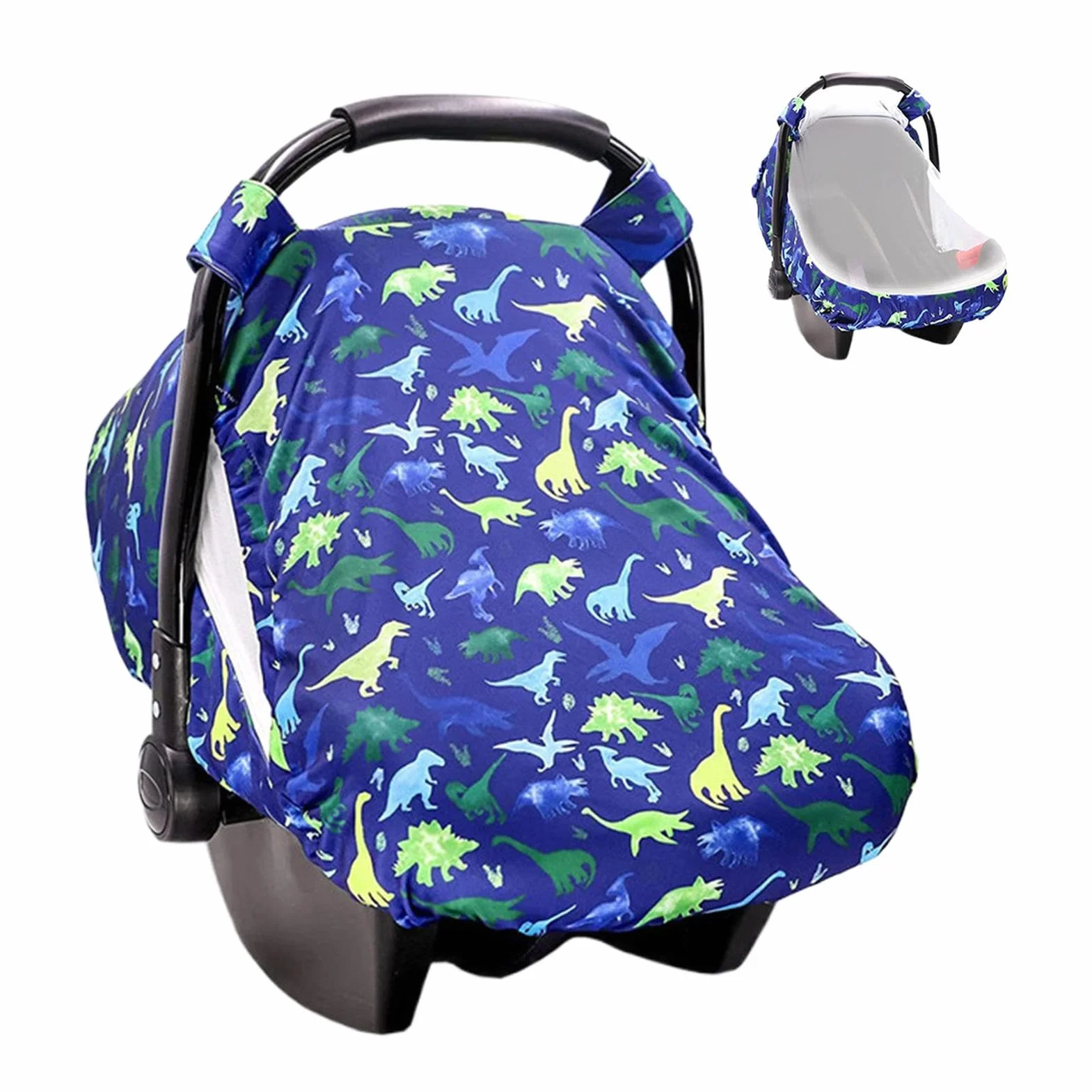 Kids Car Seat Cover, Travel Carrier Canopy, Kick Proof Protection, Double Layer Window Design, Soft & Breathable, Perfect for Boys, Girls, and Children Comfort