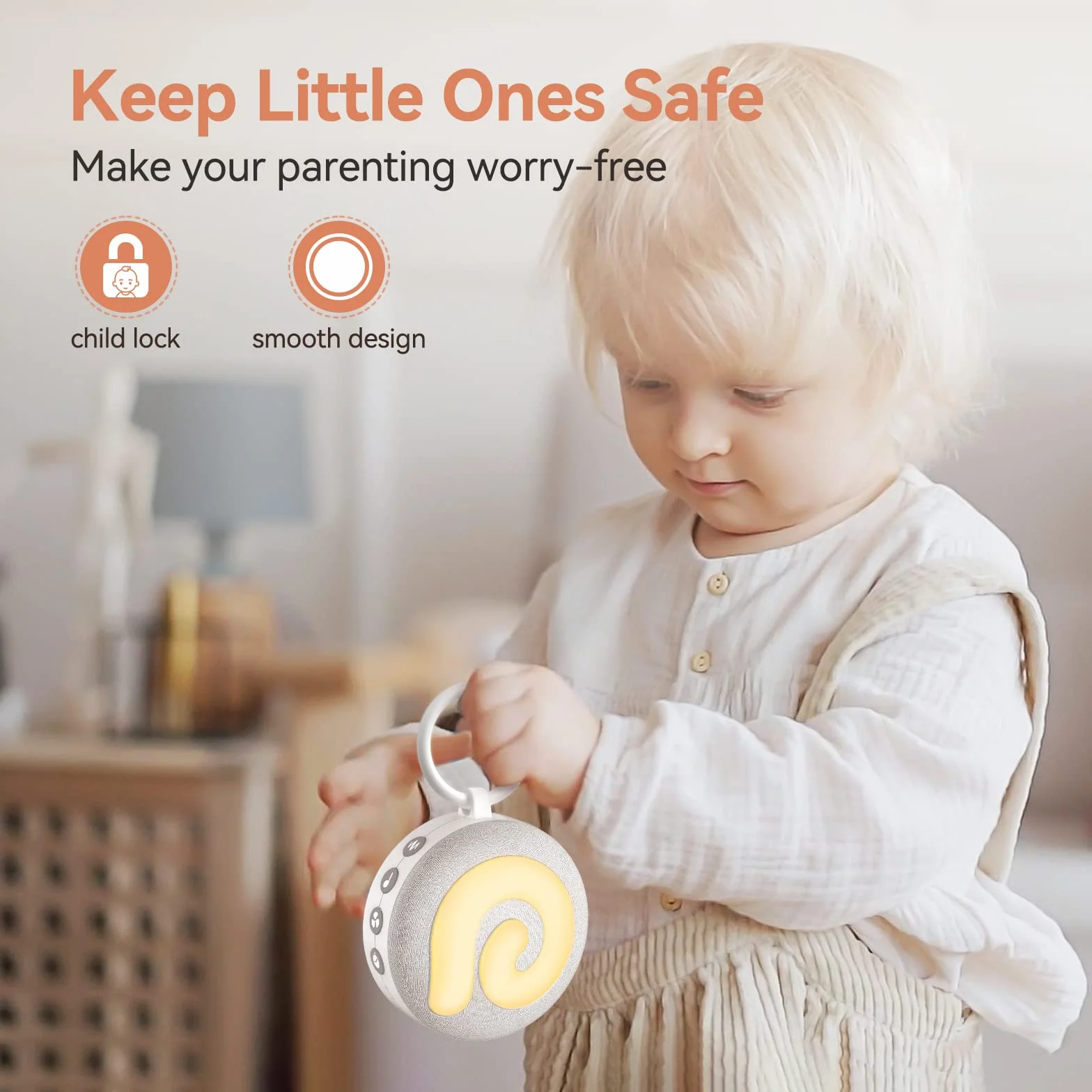 Dreamegg White Noise Machine Baby – D11 zasypianie pomoc dla niemowląt, biały szum, 11 pluszaków muzycznych i światłem