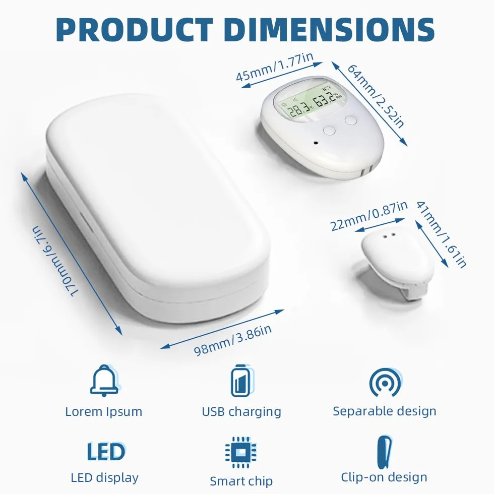 bezprzewodowy alarm do nocnego moczenia dla dzieci, ładowany przez USB, 3 tryby pracy, bezprzewodowy alarm do nocnego moczenia dla dzieci i osób starszych do wykrywania nietrzymania moczu