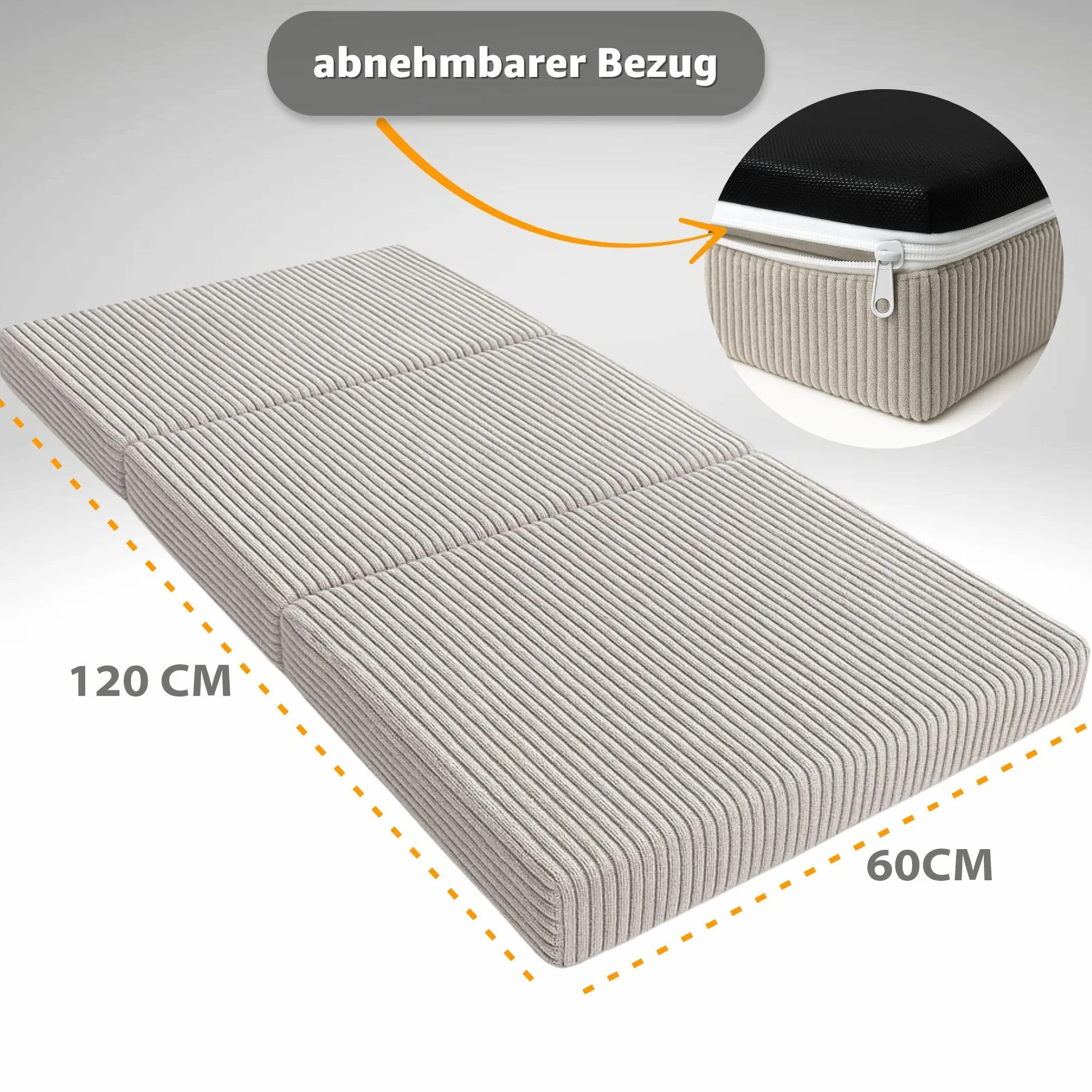 Materac do łóżeczka turystycznego 60x120 cm składany - gruby składany materac dla dziecka materac składany materac dziecięcy łóżeczko turystyczne 120x60 tęczowy