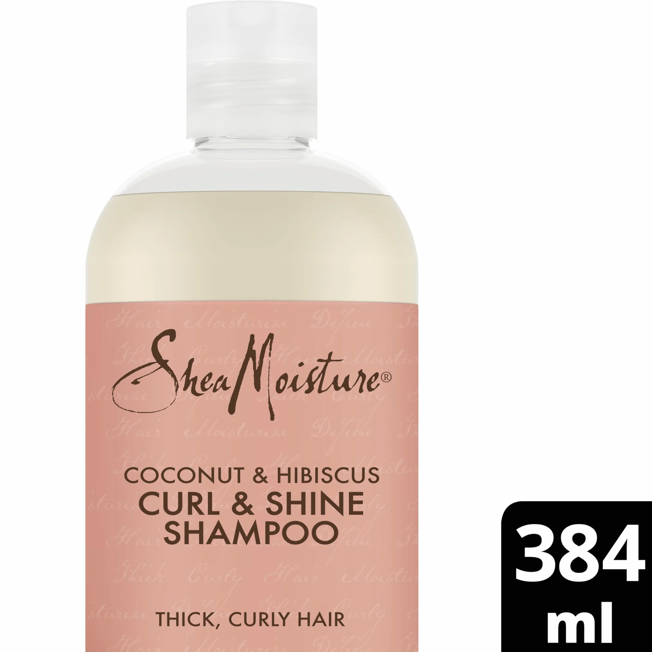 Shea Moisture Szampon Kokosowy i Hibiskusowy Curl & Shine do Grubych, Kręconych Włosów, Bez Silikonów i Siarczanów, 384 ml