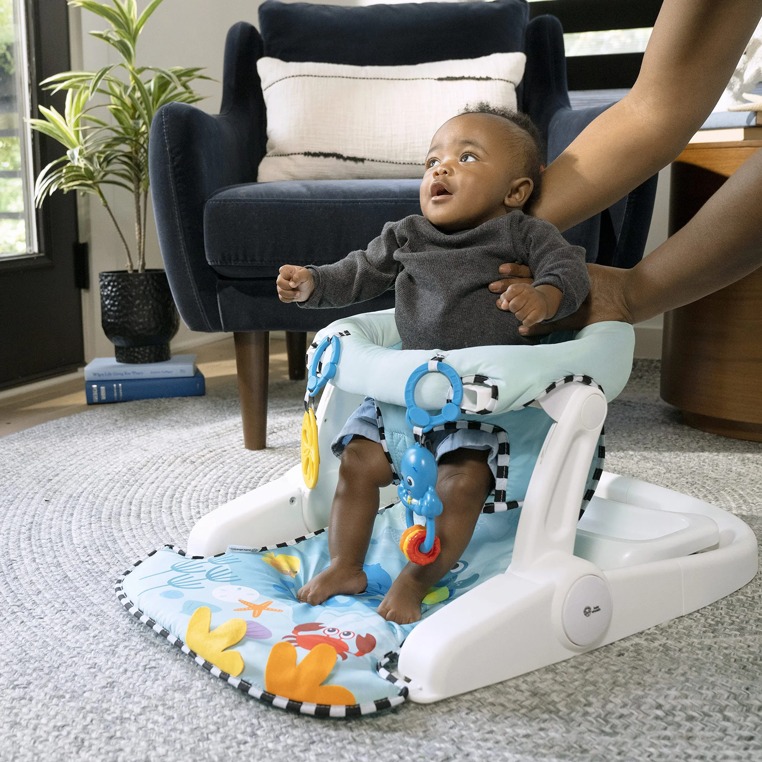 Baby Einstein, Sea of Support 2 w 1 z wyjmowaną półką i zabawkami