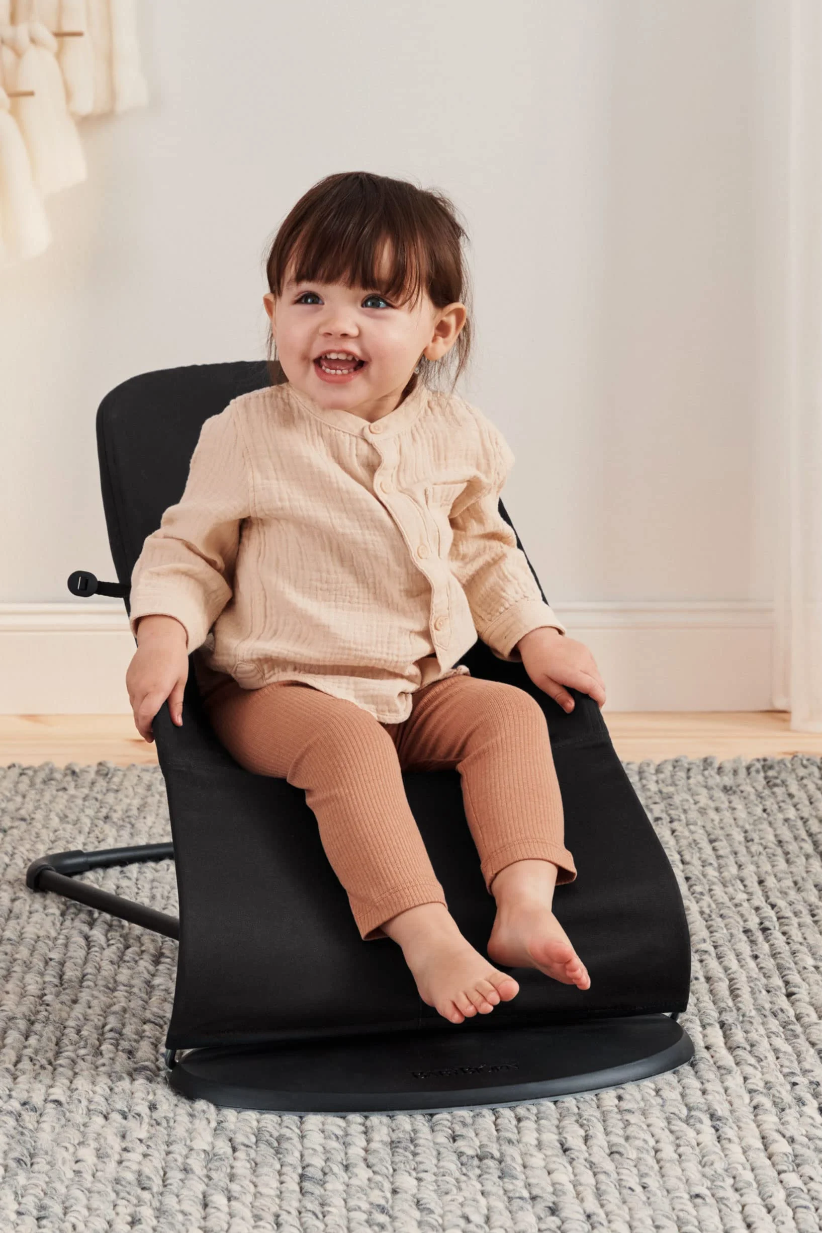 BabyBjörn Huśtawka dziecięca Balance Soft,tkana, czarny/ciemnoszary