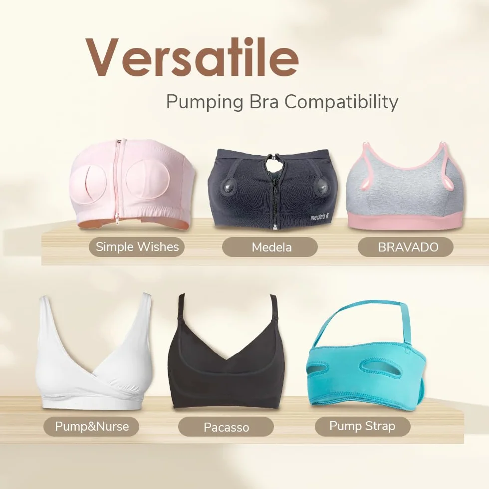 Maymom MyFit Comfy Series 19 mm dwuczęściowa osłona piersi kompatybilny z częściami laktatorów Medela, zamiennik osłon Medela, pasuje do złącza MaxFlow Flex, 2 szt.