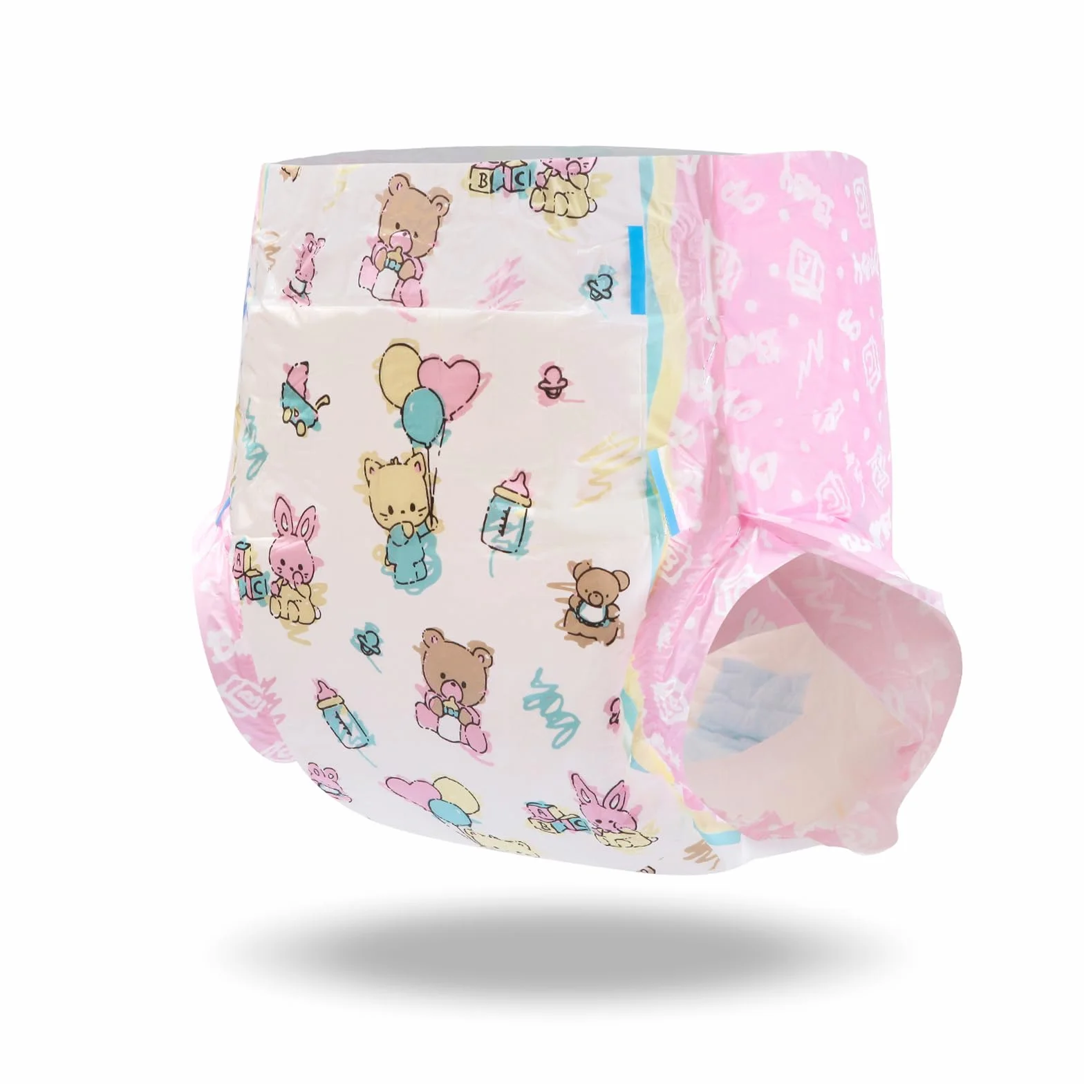 LittleForBig Drukowane Briefy pieluchy dla dorosłych Dorośli Baby miłośnik pieluszek ABDL 2 sztuki-Baby Cuties M