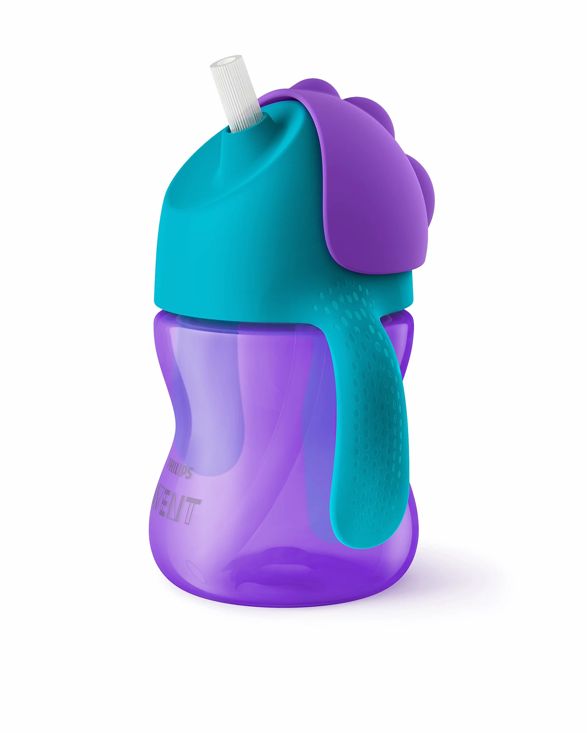 Philips Avent Sippy Cup dla niemowląt i małych dzieci, wolny od BPA, 200 ml, fioletowy/niebieski (model SCF796/02)