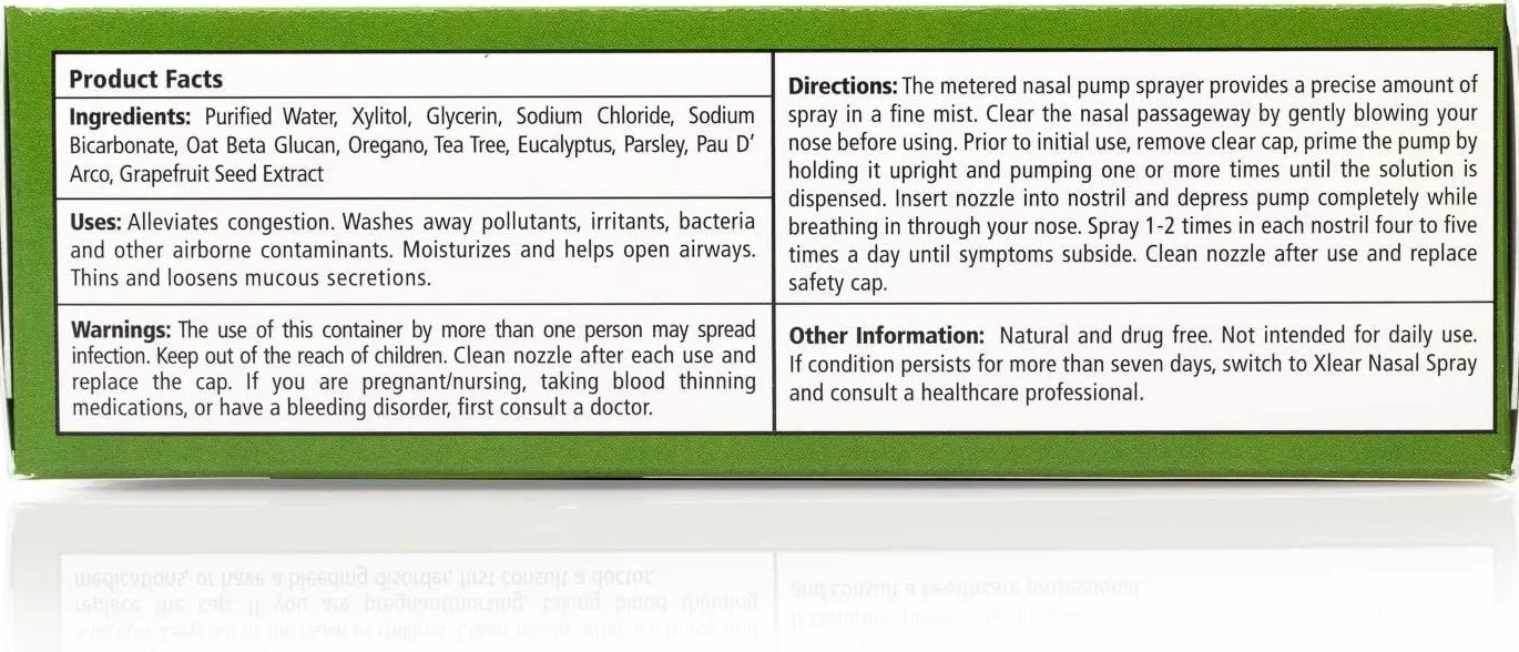 Xlear Rescue Naturalny spray do nosa z ksylitolem, oregano i drzewem herbacianym (1 szt.)