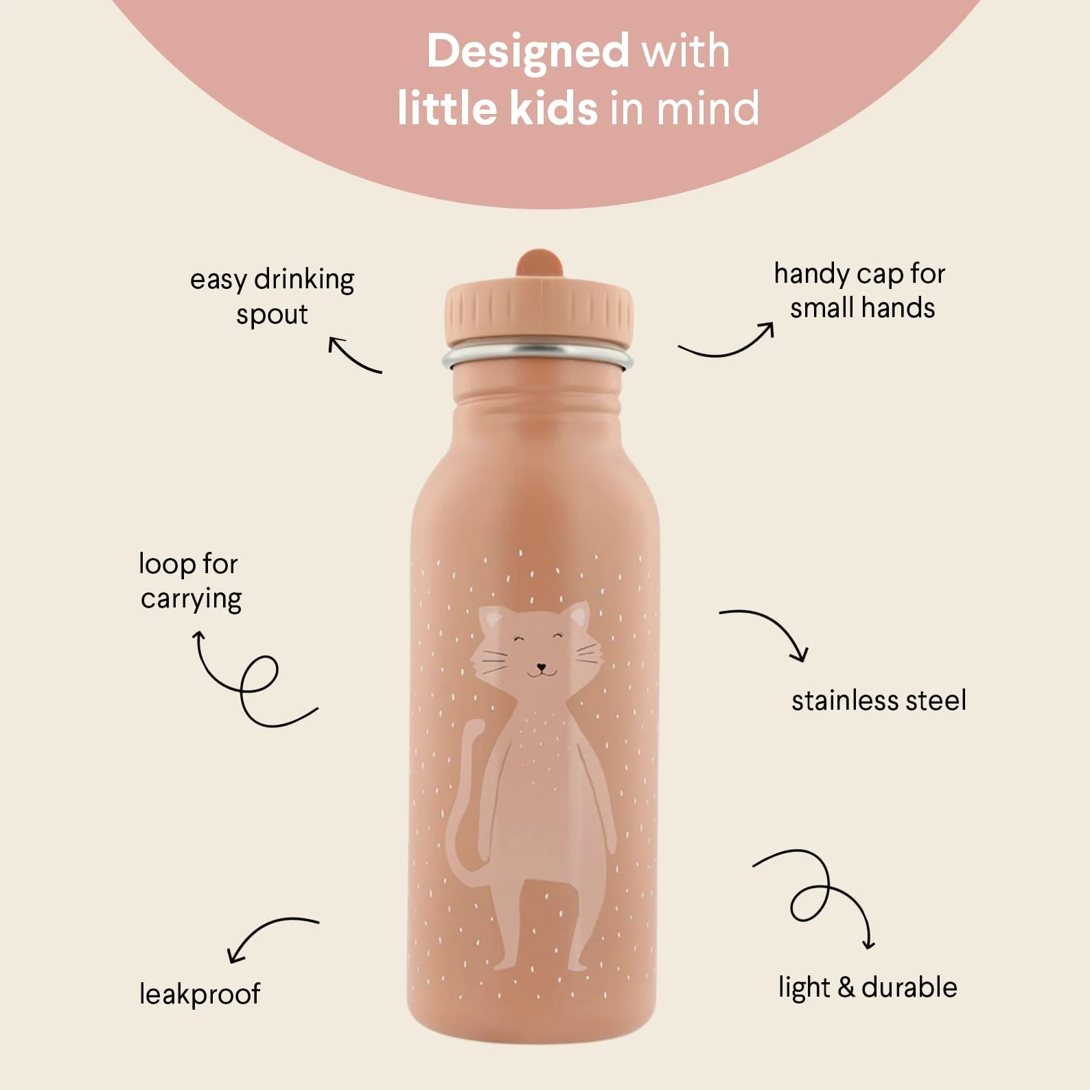 Trixie Drinkfles Mrs. Cat 500ml