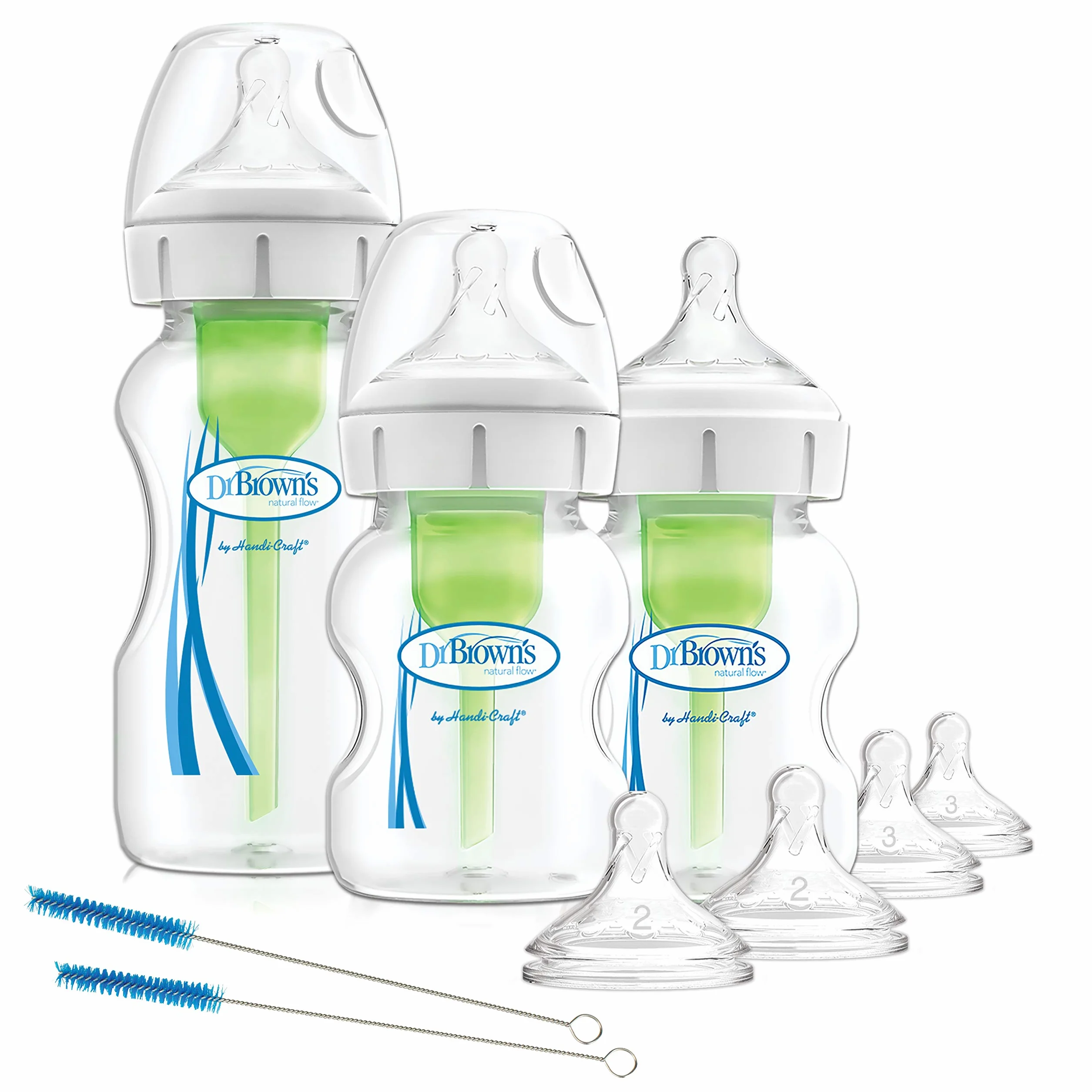 Dr. Browns Opcje+ Butelka dla niemowląt Anti Colic, szeroka szyja, zestaw startowy