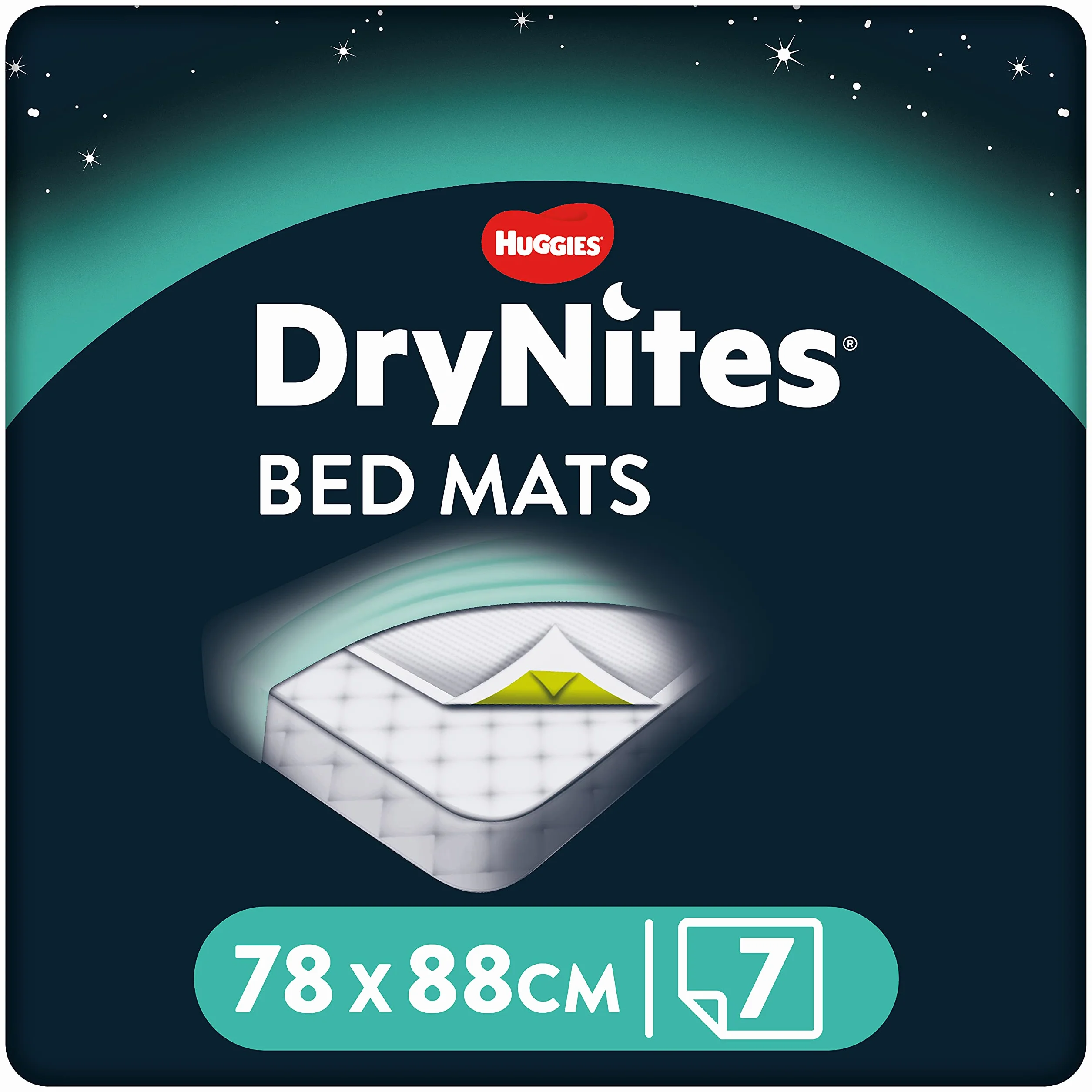 Huggies DryNites Jednorazowe maty na łóżko, 7 mat