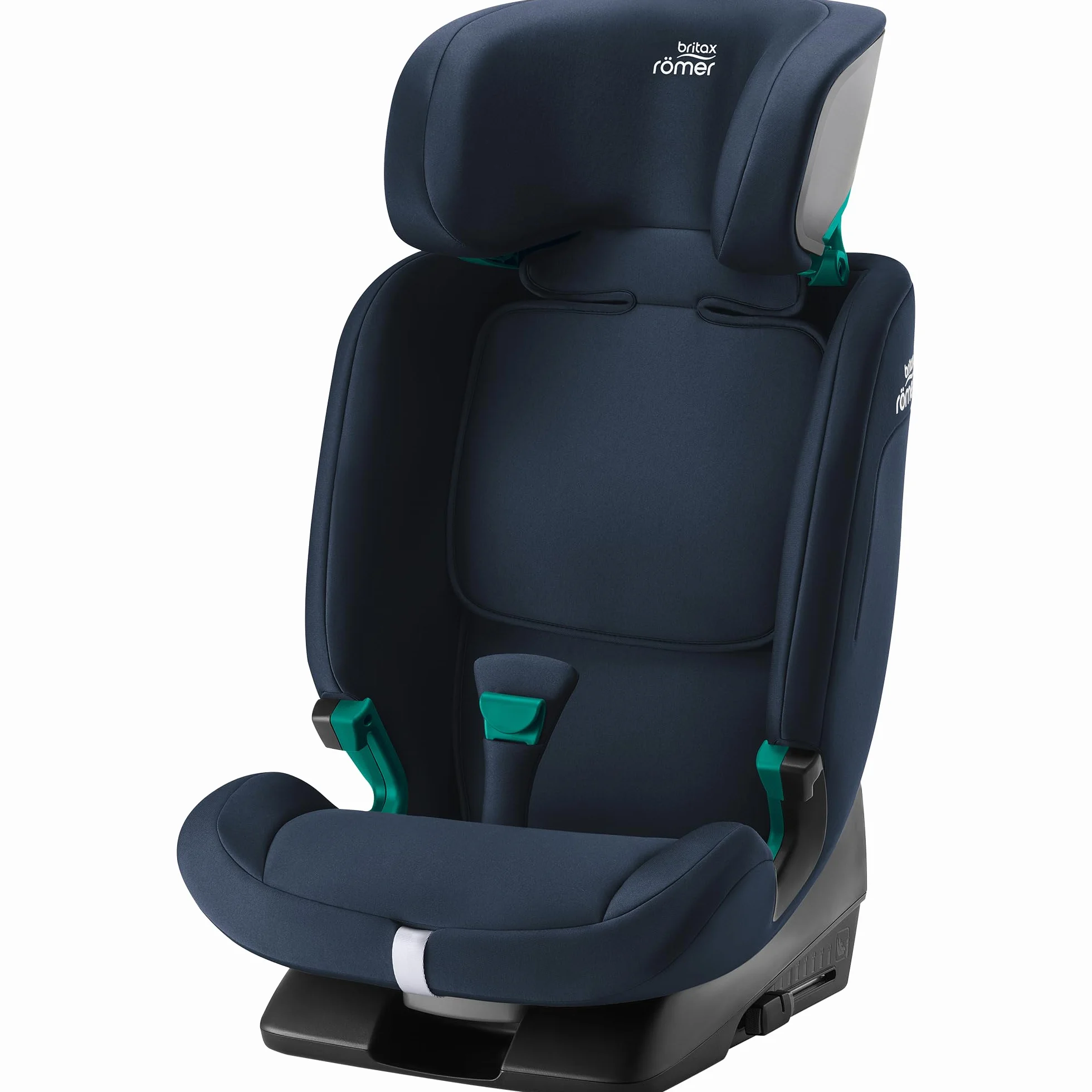BRITAX RÖMER Fotelik dziecięcy EVOLVAFIX, z systemem ISOFIX, dla dzieci w wieku 76-150 cm (i-Size), 15 miesięcy - 12 lat, Night Blue