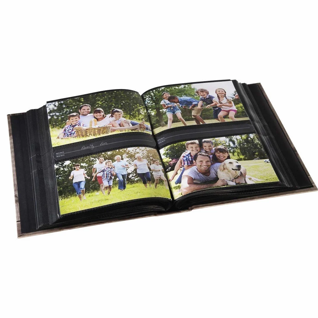 Hama Album fotograficzny dla dzieci (album do wkładania 200 zdjęć w formacie 10 x 15, fotoksiążka ze 100 Czarnymi stronami, album dziecięcy z motywem misia misia), Brązowy
