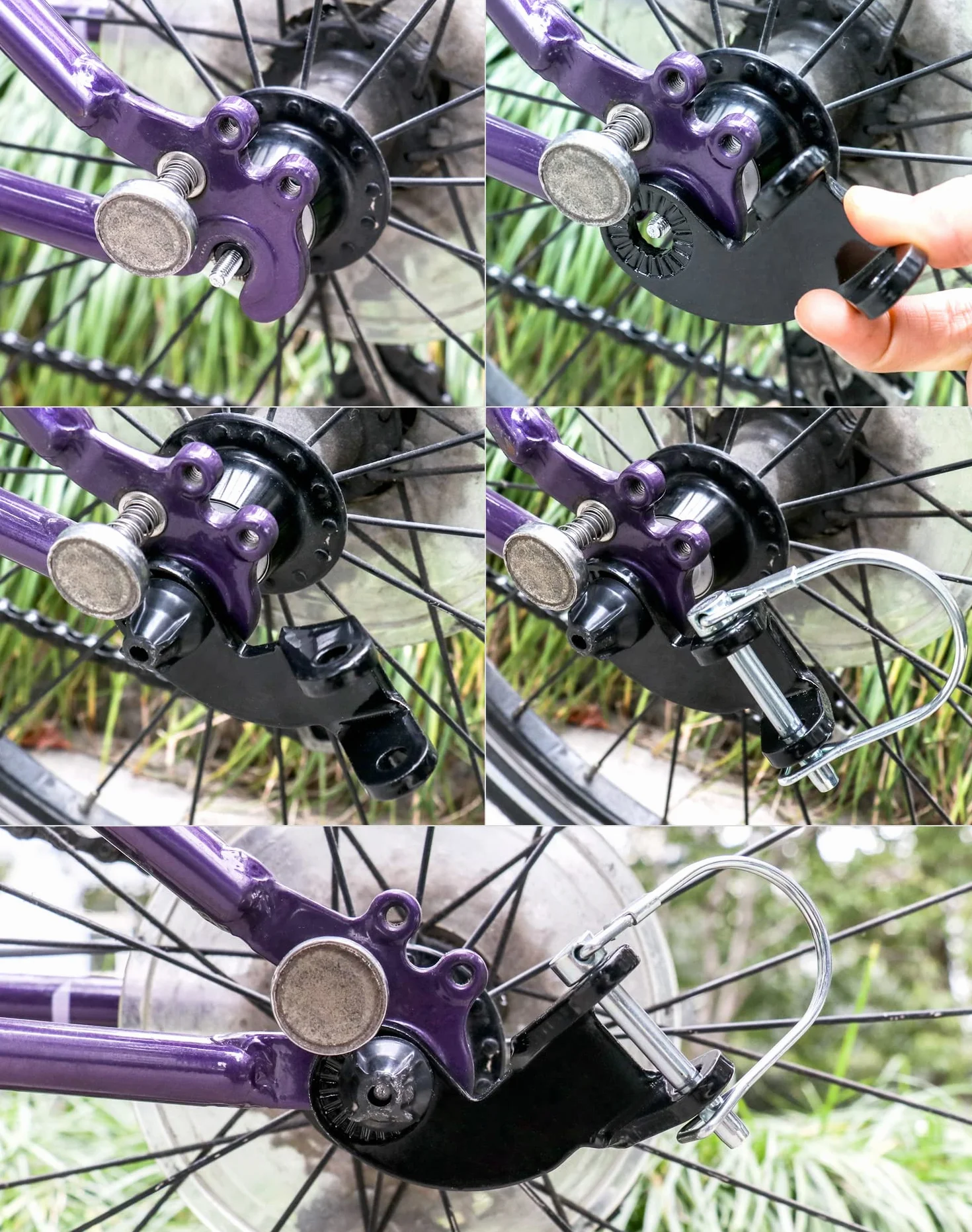 Zaczep do przyczepki rowerowej QWORK Zaczep do przyczepki rowerowej Trwały stalowy adapter do mocowania roweru do większości rowerów