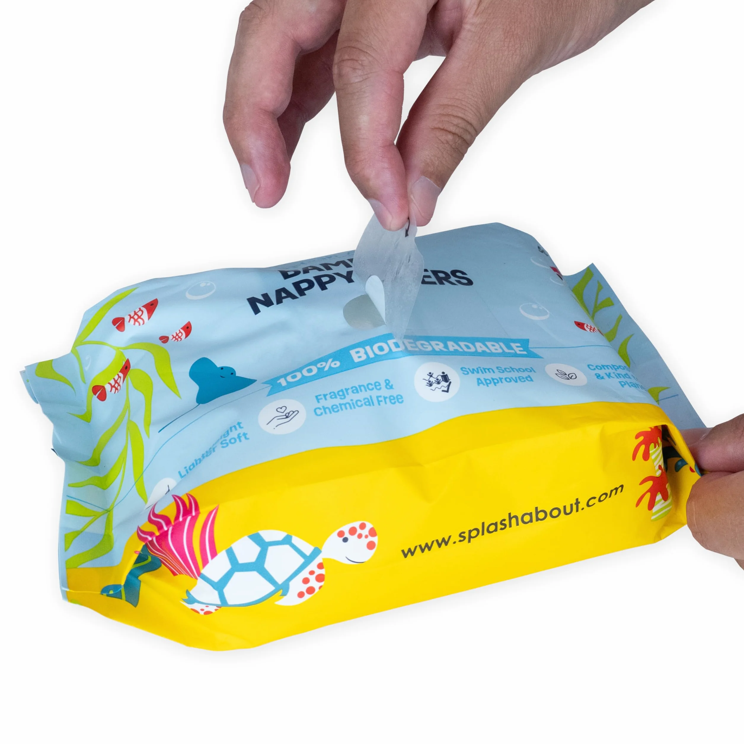 Splash About Biodegradowalne wkładki do pieluszek - 50 sztuk, białe