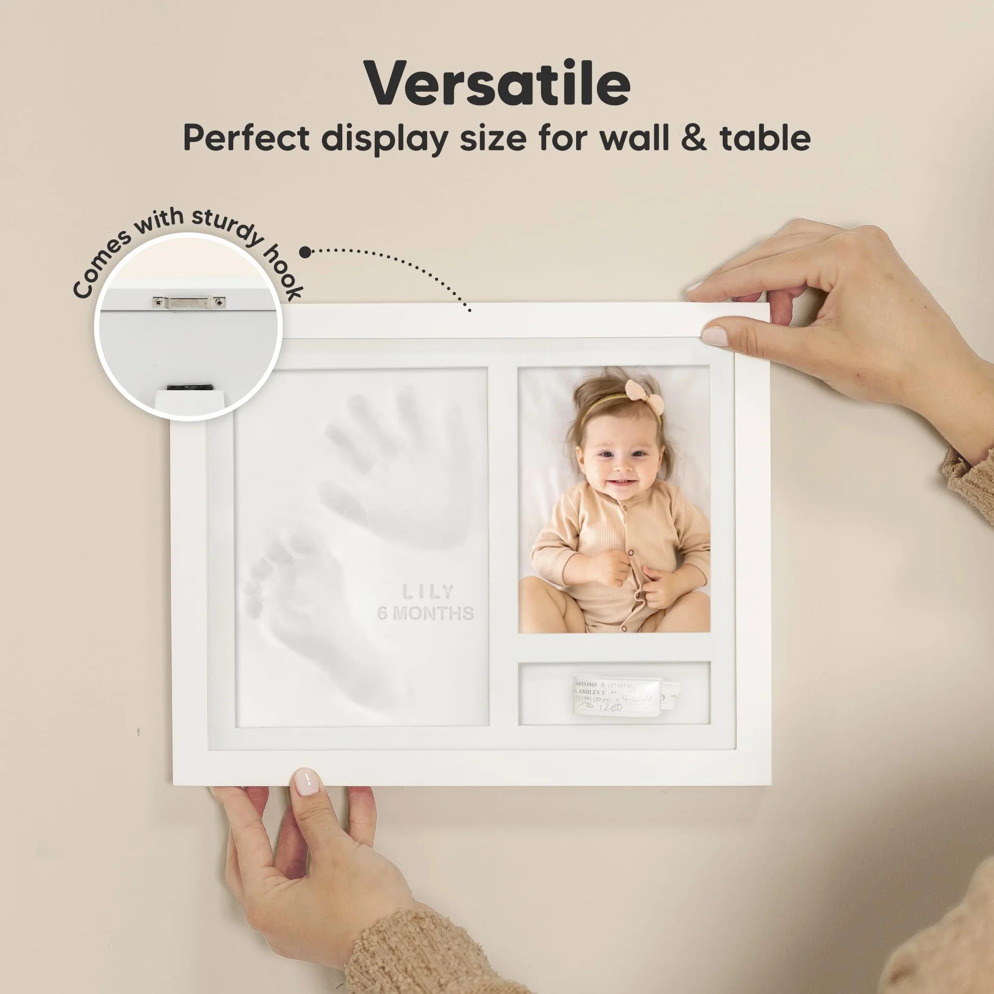 NOEL Baby Handprint Keepsake Frame Set