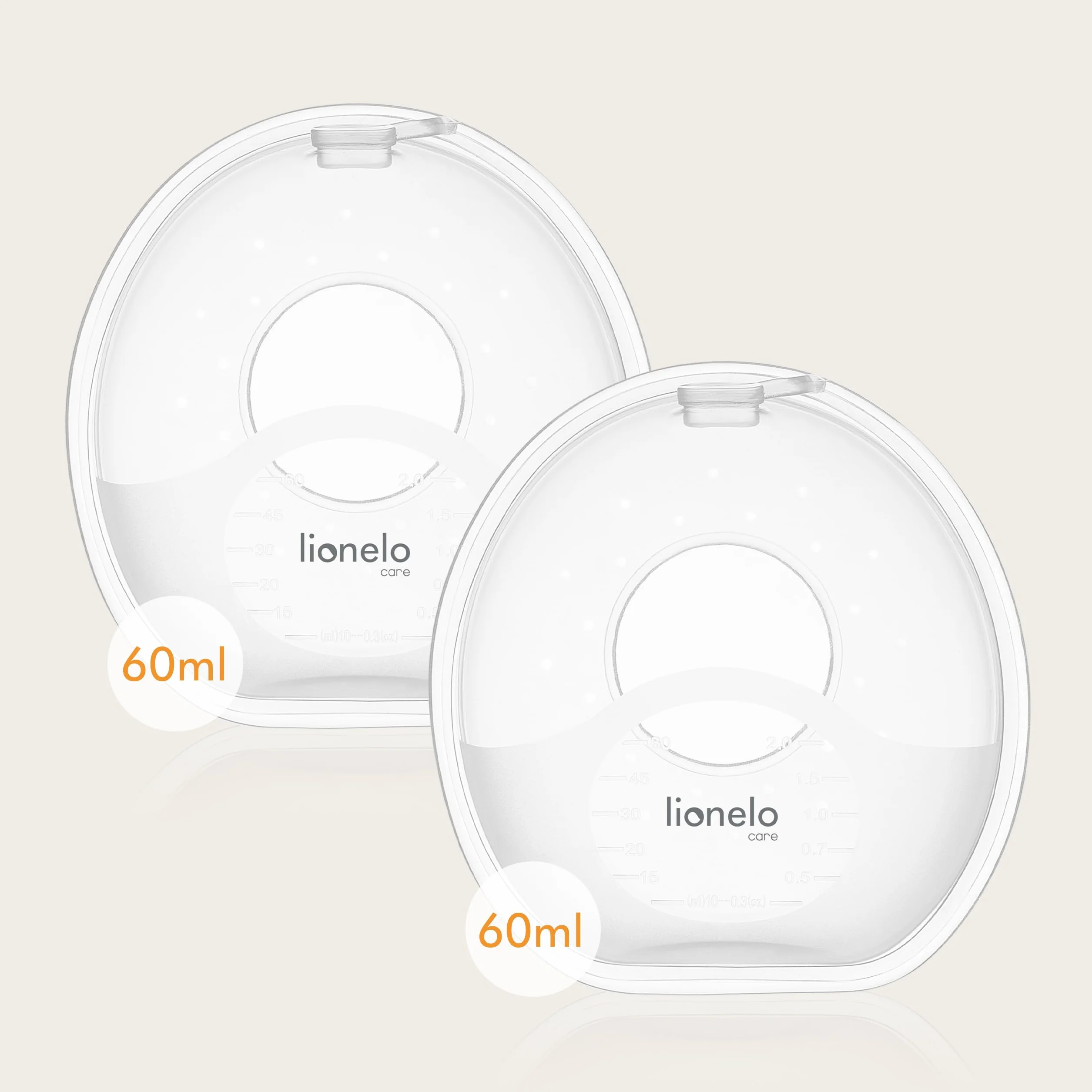 LIONELO MILKY SIMPLE Kolektor Pokarmu Muszle Laktacyjne Bez BPA Silikonowe 2 Sztuki Łatwe Czyszczenie Dyskretne Wygodne Kolektor Mleka Wielokrotnego Użytku