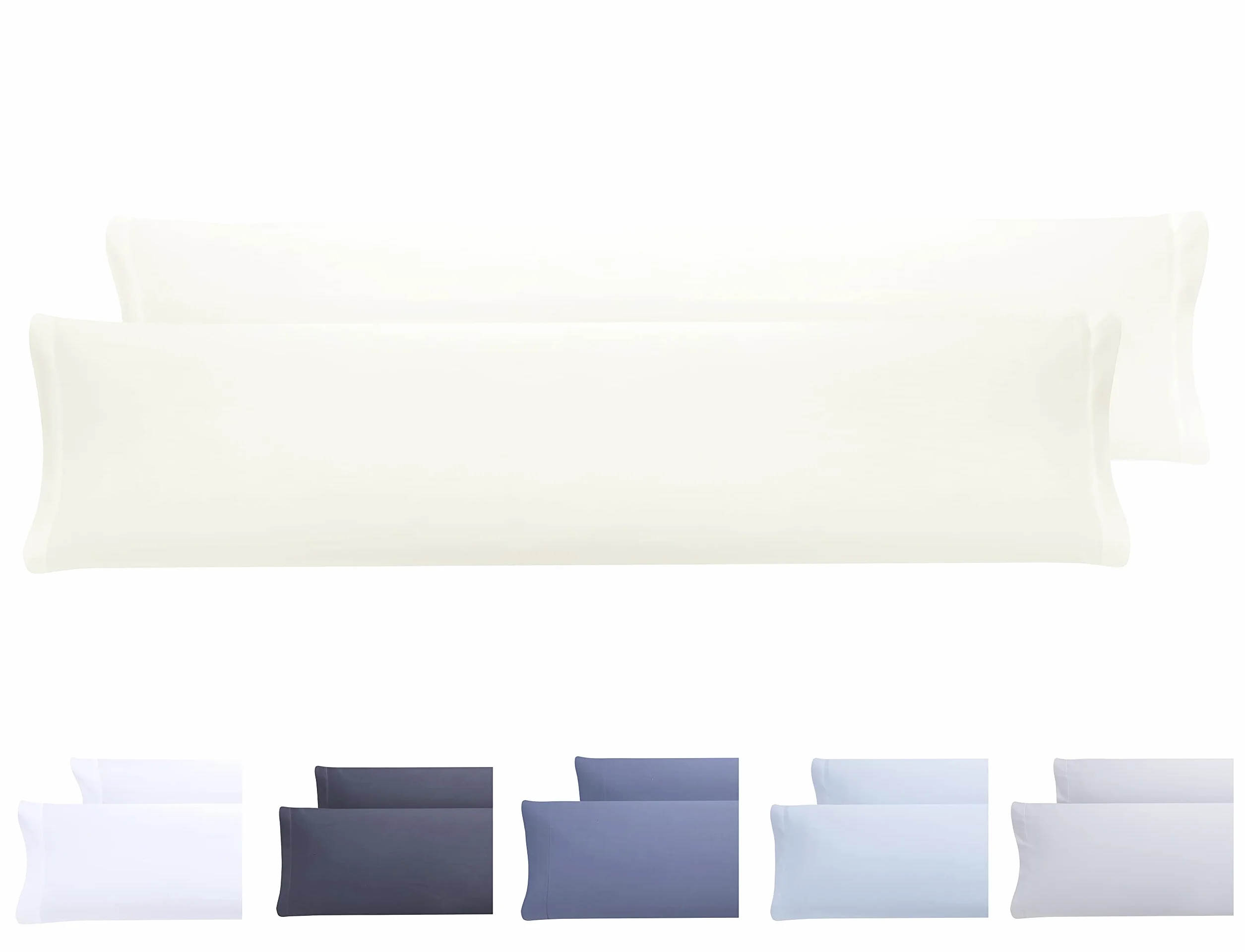 Todocama Zestaw 2 poszewek na poduszki, bardzo miękka, hipoalergiczna mikrofibra, zestaw 2-150 x 40 cm beżowy