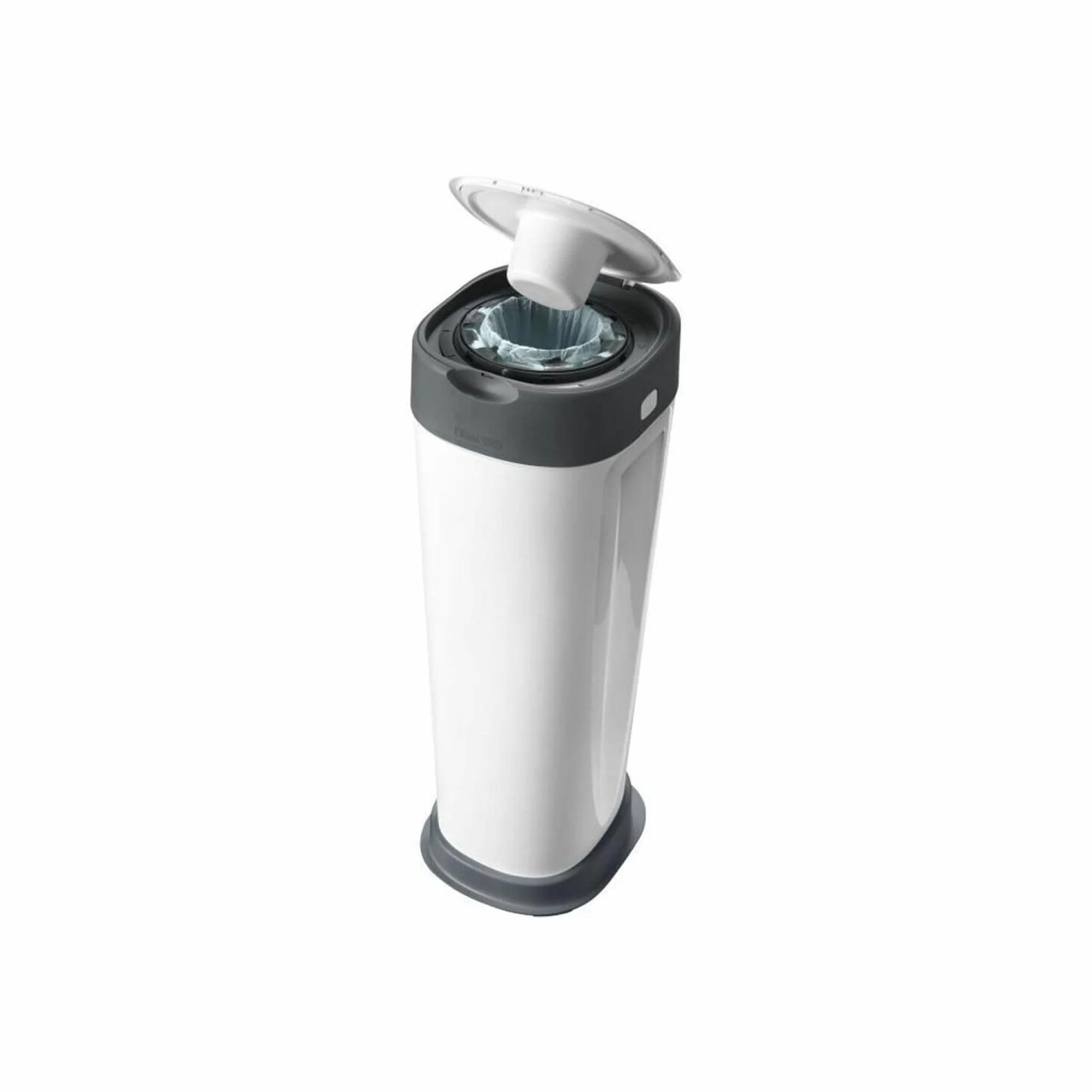Tommee Tippee Twist & Click Sangenic XL, mieści do 60 pieluch, 76 cm wysokości, z 1 wkładem wymiennym z folią antybakteryjną GREENFILM pozyskiwaną w sposób zrównoważony, biały