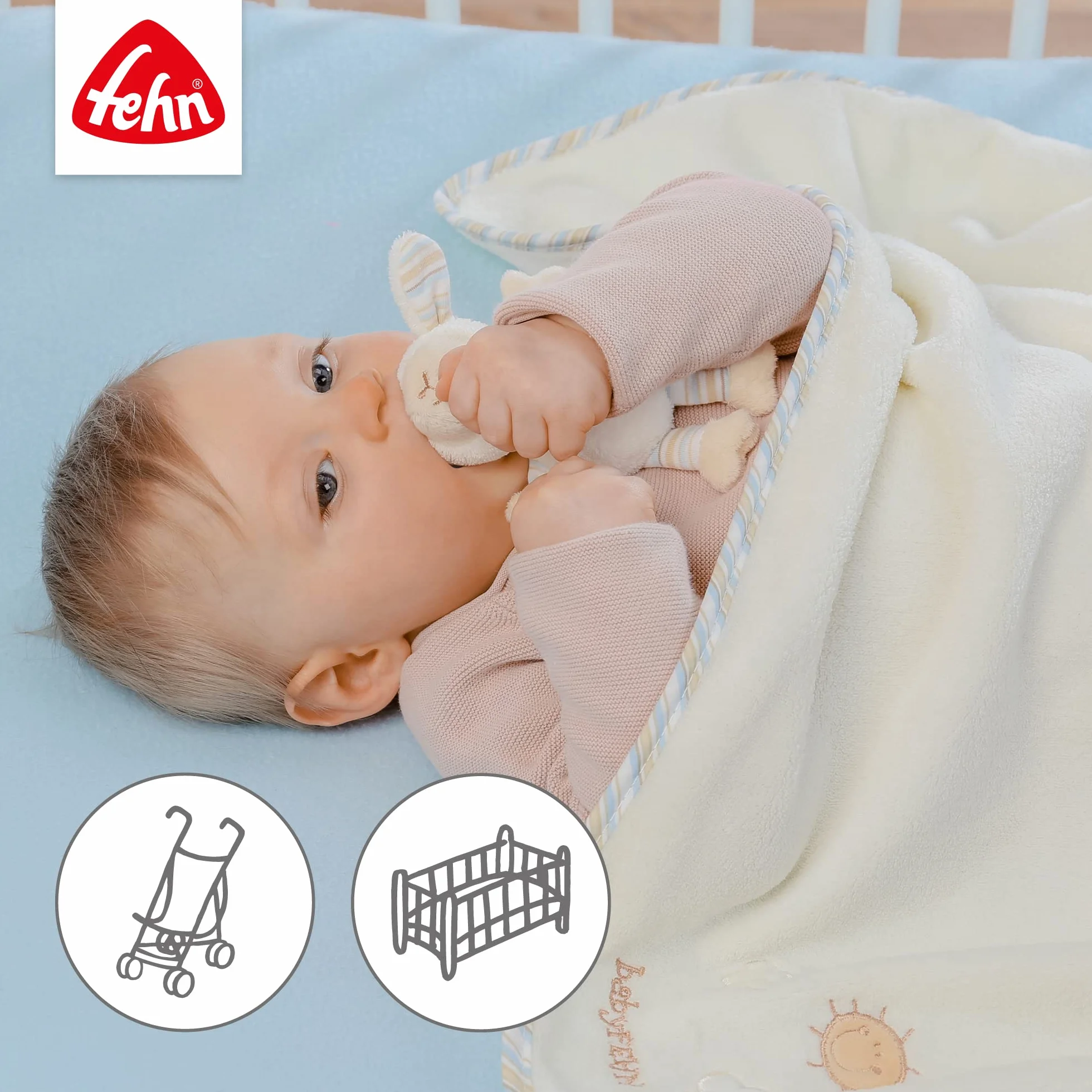 Fehn Baby Fehn 396089 Koc Polarowy, Owca