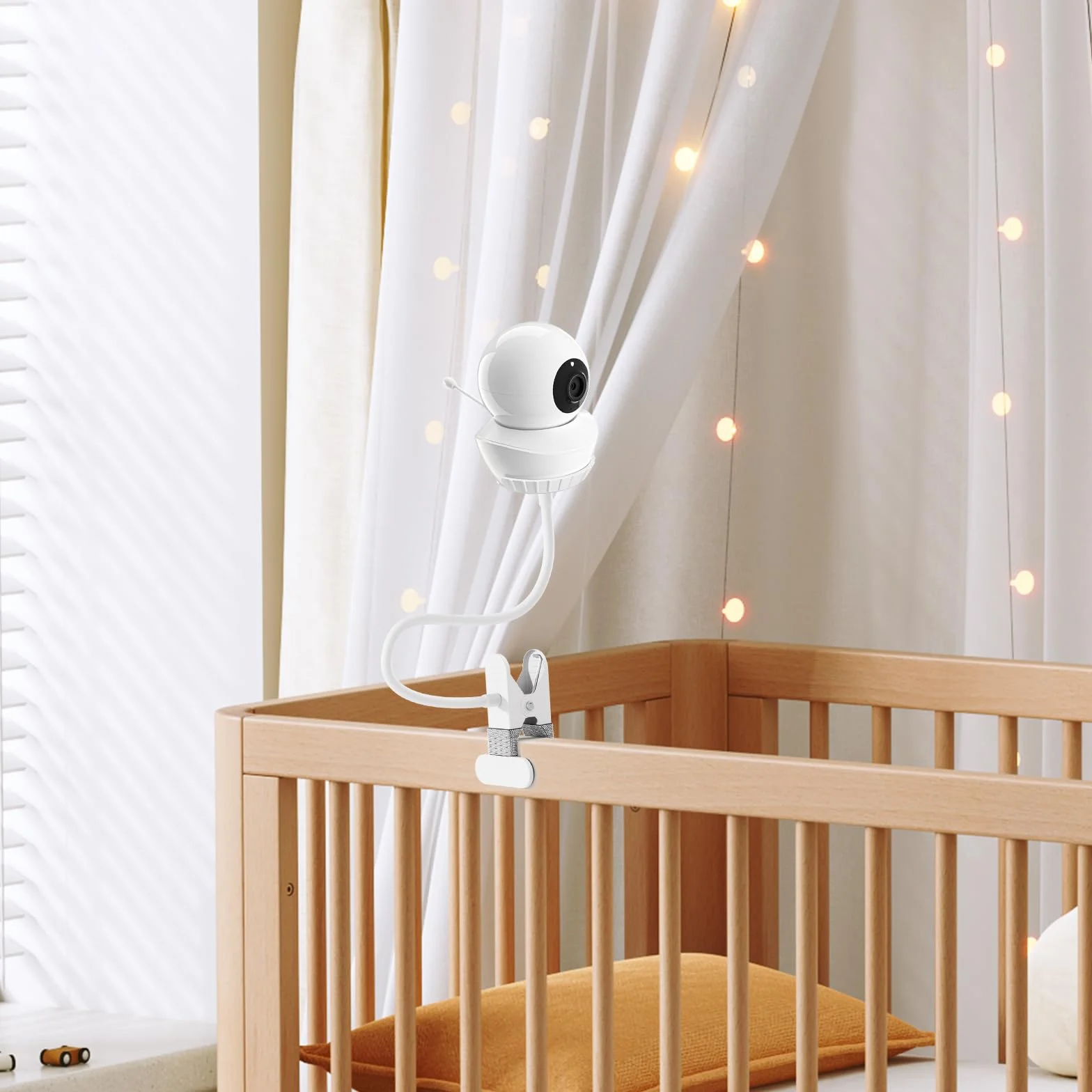 Babysense uchwyt na monitor HD S2/V43, elastyczny uchwyt do elektronicznej niani, kompatybilny z Babysense V43/S2, uchwyt na klips, elastyczny uchwyt obrotowy, nie wymaga wiercenia, uchwyt dla