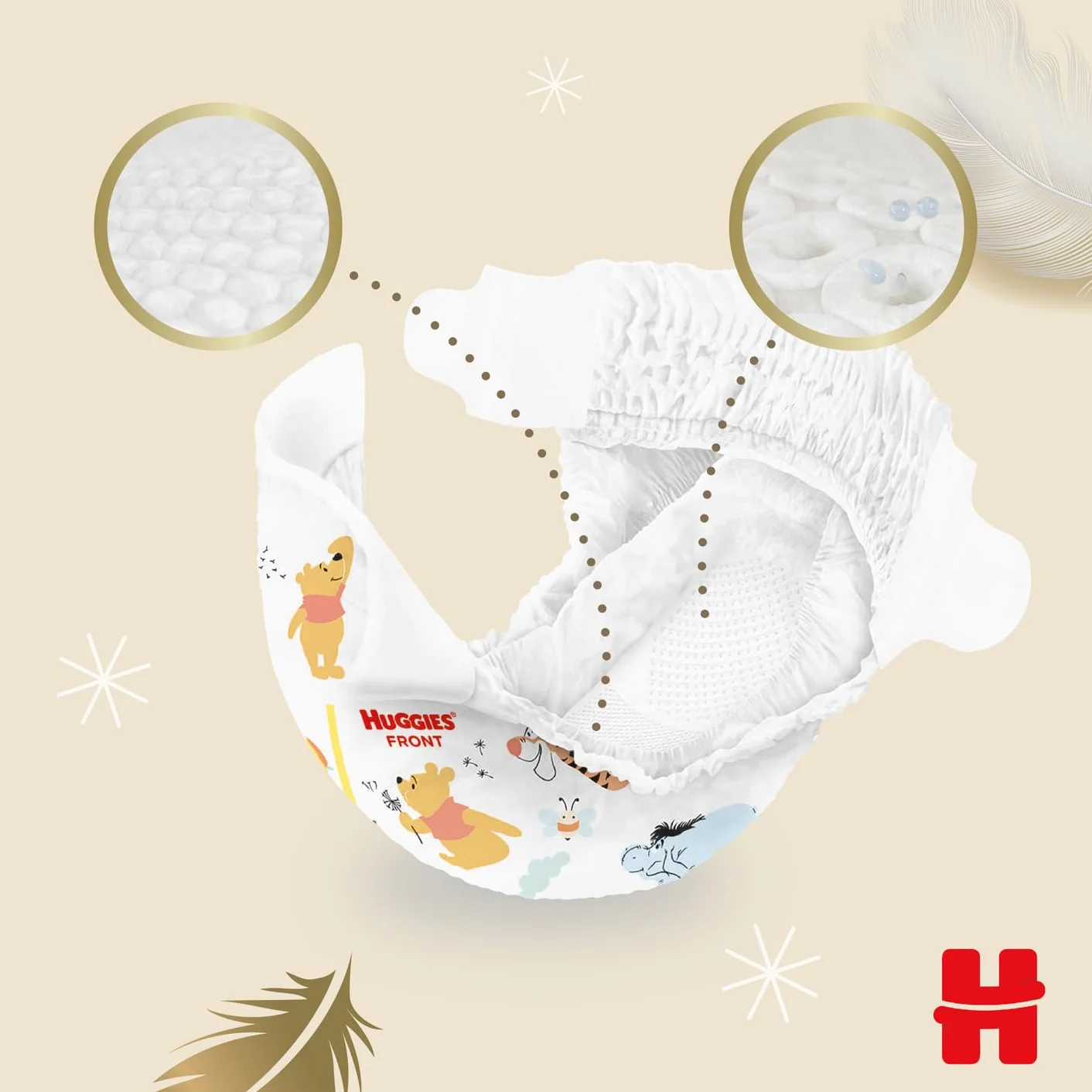 Huggies Extra Care Pieluchy rozmiar 4, (8-16 kg) 120 szt.