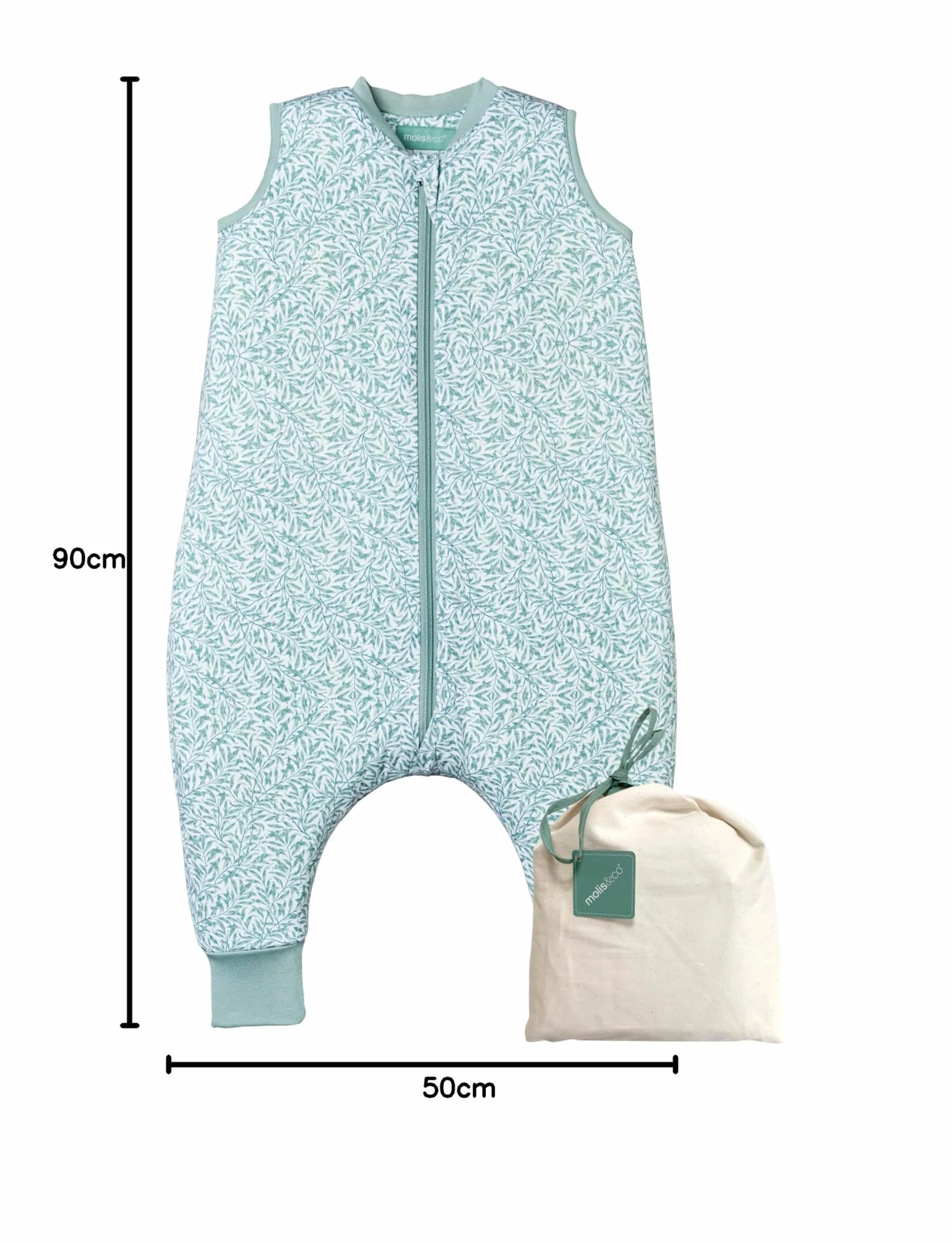 molis&co. Śpiwór niemowlęcy Tog, 1-100% bawełna (OEKO-TEX), bawełna, śpiwór, regulowana długość (90-100 cm), dla chłopców i dziewcząt, INES II