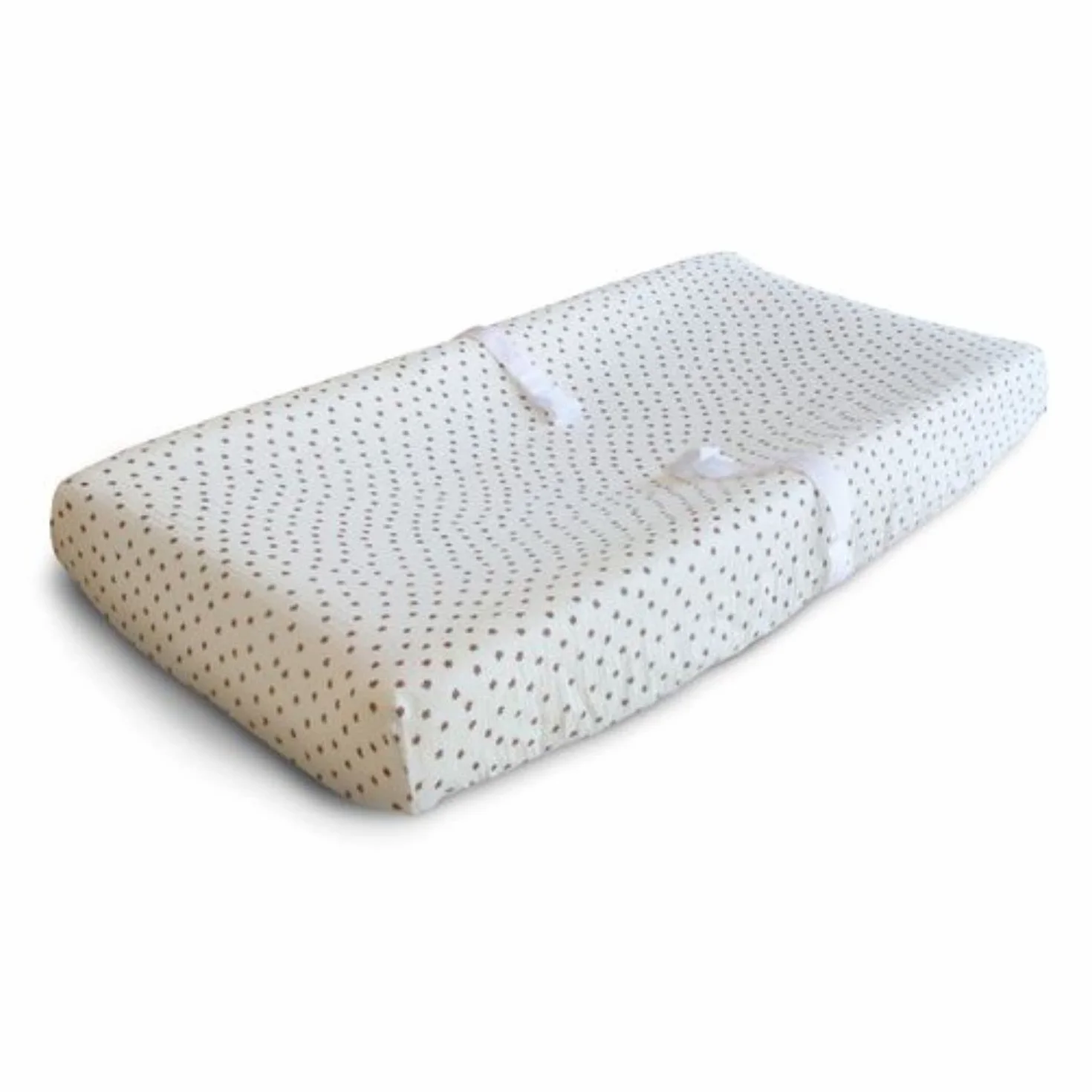 Mushie Pokrowiec na przewijak nadaje się do prania, 70 x 45 cm, pasuje do standardowych nakładek do przewijania, regulowane pasy bezpieczeństwa (Bloom)
