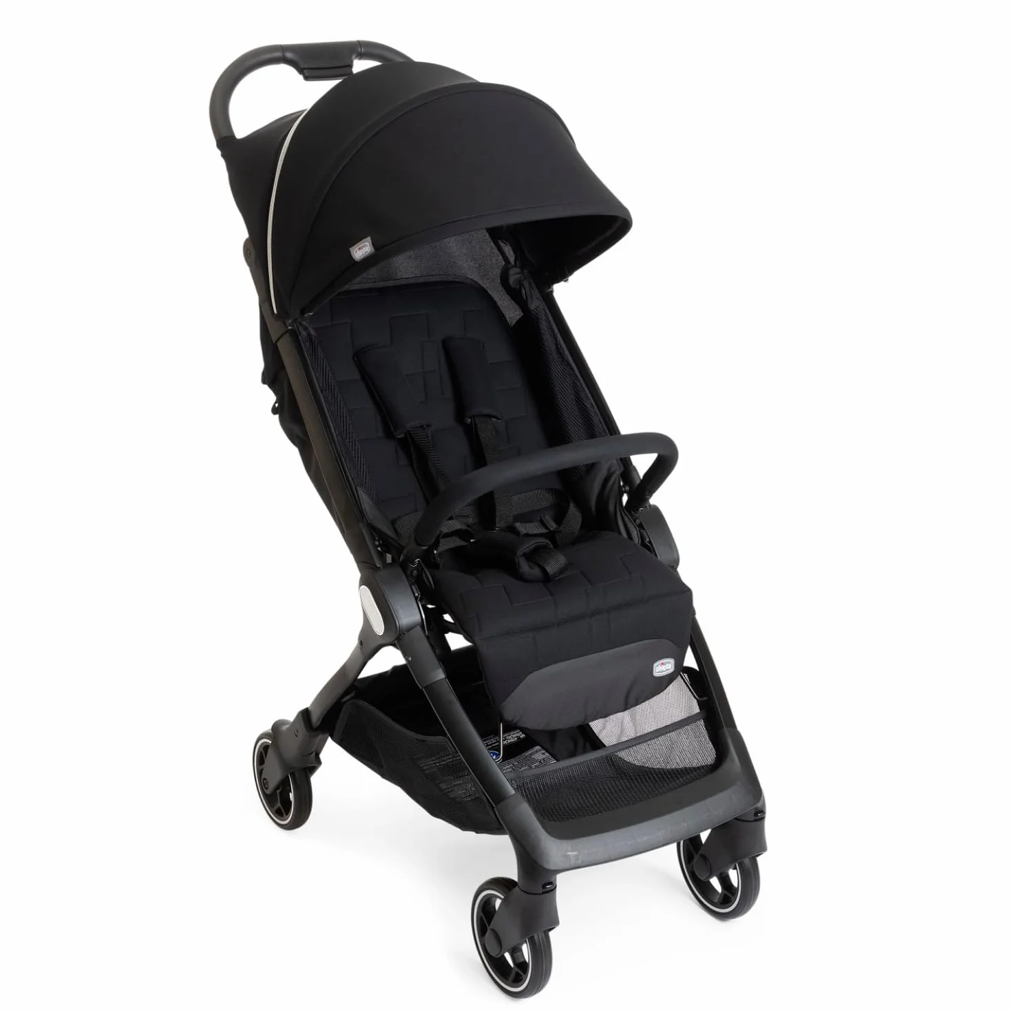 Chicco We Składany Lekki Wózek Spacerowy od Urodzenia do 22 Kg, Rozkładany Wózek z Pozycją Do Spania, Wyściełane Paski na Ramiona, Kompaktowy po Złożeniu, Budka i Okrycie Przeciwdeszczowe