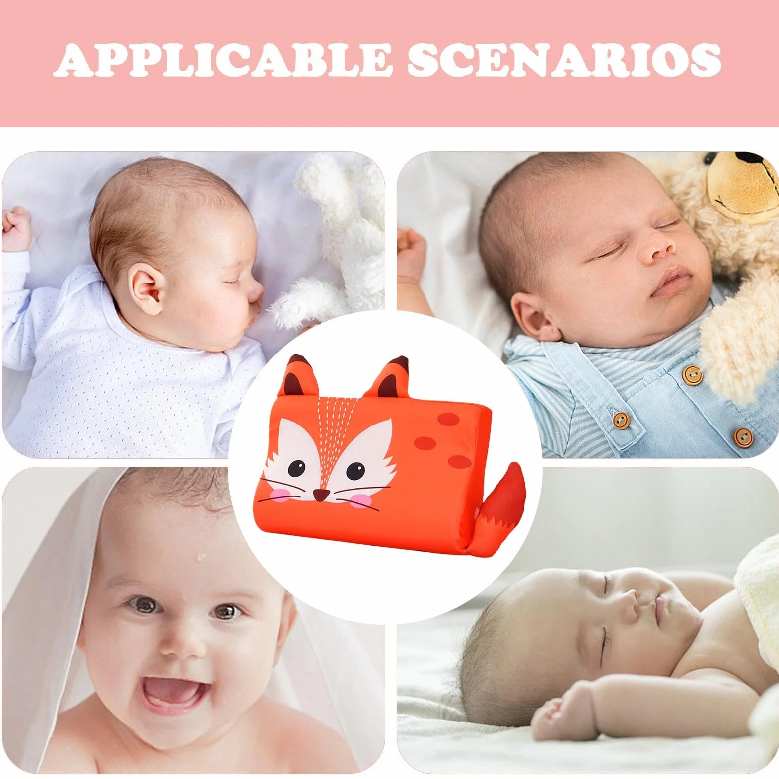 Animal Design Poduszka do spania dla dzieci, Wsparcie szyjne Ergonomiczna poduszka chłodząca, Oddychająca poduszka podróżna na łóżko dla chłopców i dziewcząt, Idealna do spania, Poduszki dla