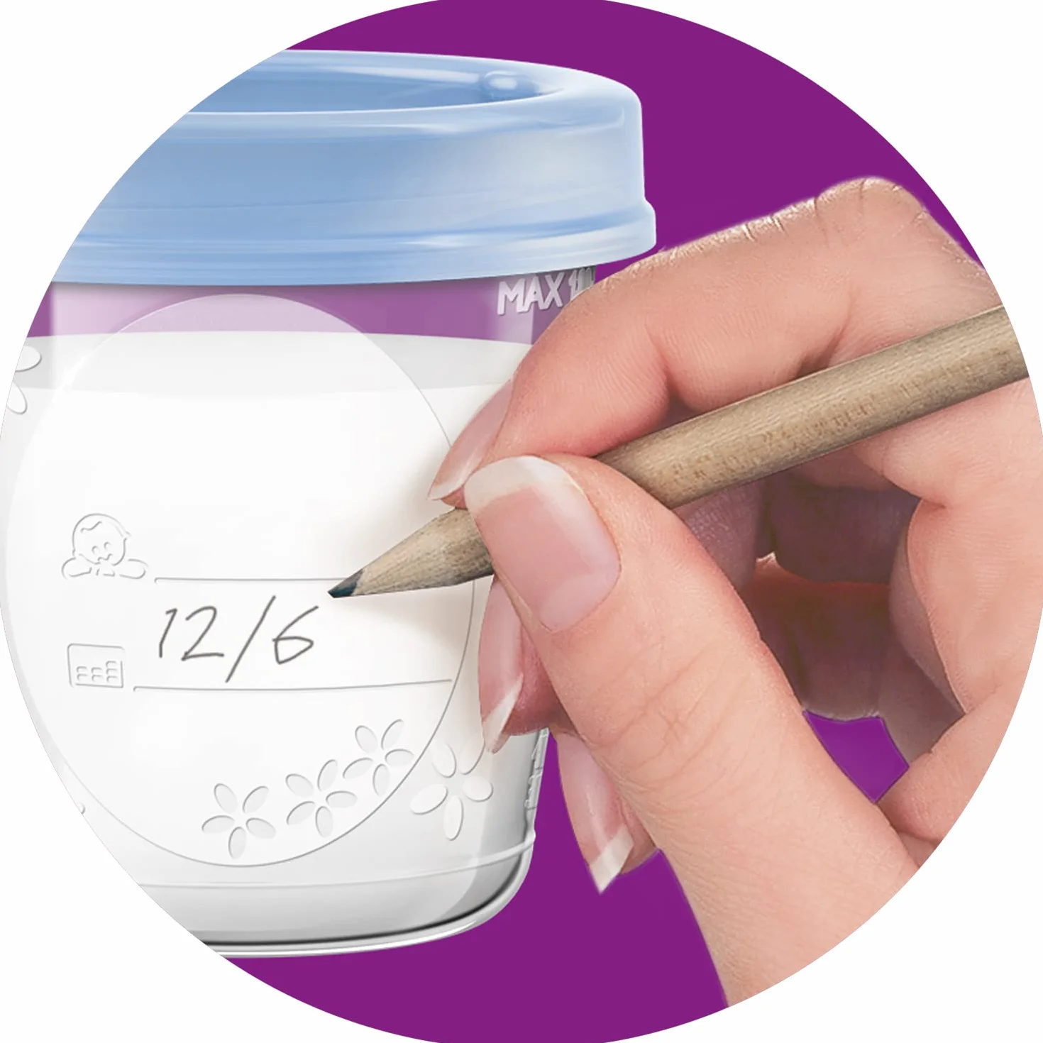 Philips Avent SCF721/20 pojemnik do przechowywania żywności dla niemowląt, 20 sztuk (10 x 180 ml, 10 x 240 ml), z zakrętką