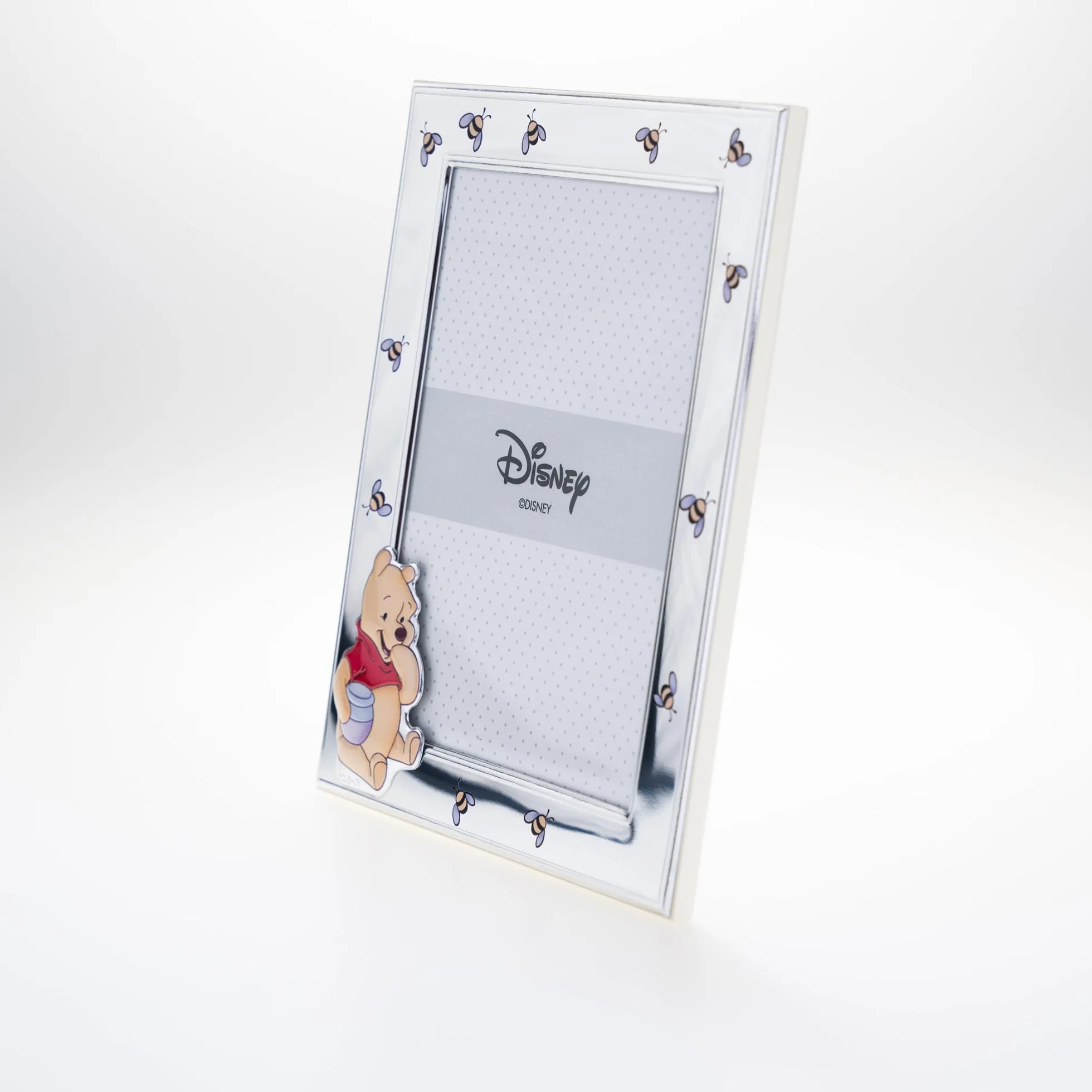 VALENTI & CO. – Disney Baby – Kubuś Puchatek – Srebrna ramka na zdjęcia dla dzieci, pomysł na chrzest, narodziny lub urodziny (9x13 cm)