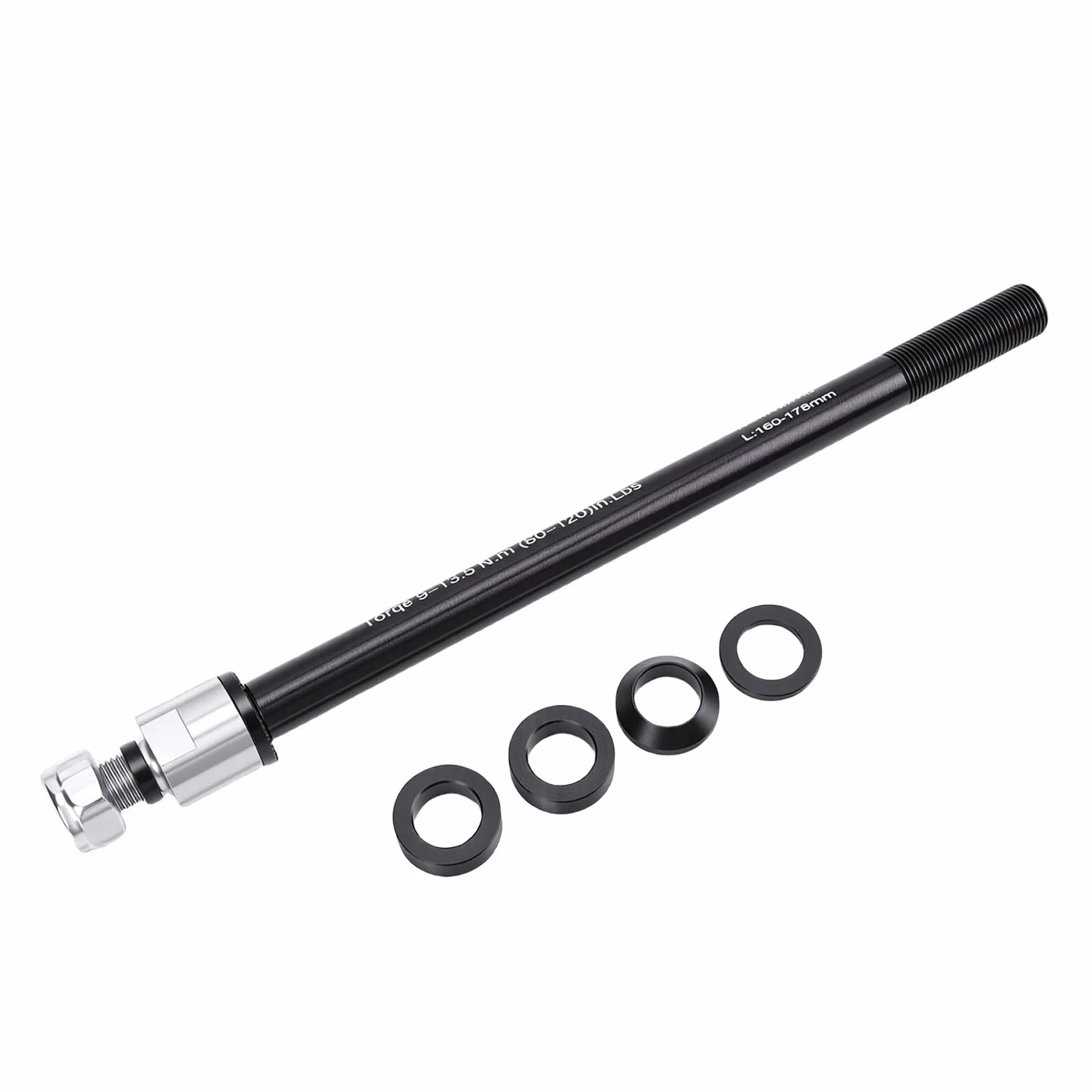 Jiawu Oś Przelotowa do Przyczepki Rowerowej, Regulowany wał ze Stopu Aluminium ze Stali Nierdzewnej, Adapter Osi Przelotowej, Adapter do Zaczepu Przyczepki Rowerowej Rowerów Szosowych i Górskich 135