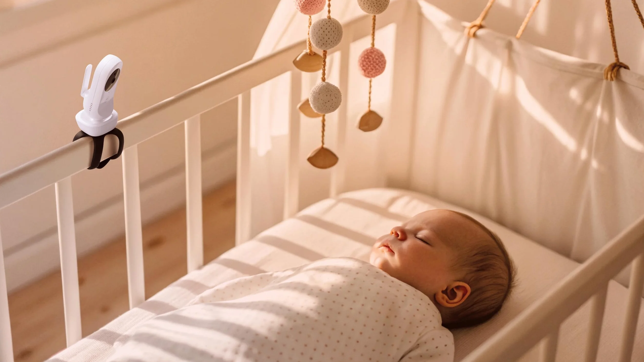 Motorola Nursery VM45 CONNECT Monitor dla Niemowląt z Kamerą Wi-Fi i 5-calowym Monitorem, Rozdzielczością HD 720p, Dwukierunkową Rozmową, Kontrolą Temperatury, Uchwytem do Łóżeczka Stargrip