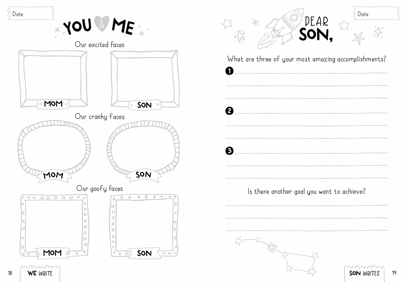 Between Mom and Me: A Mother and Son Keepsake Journal