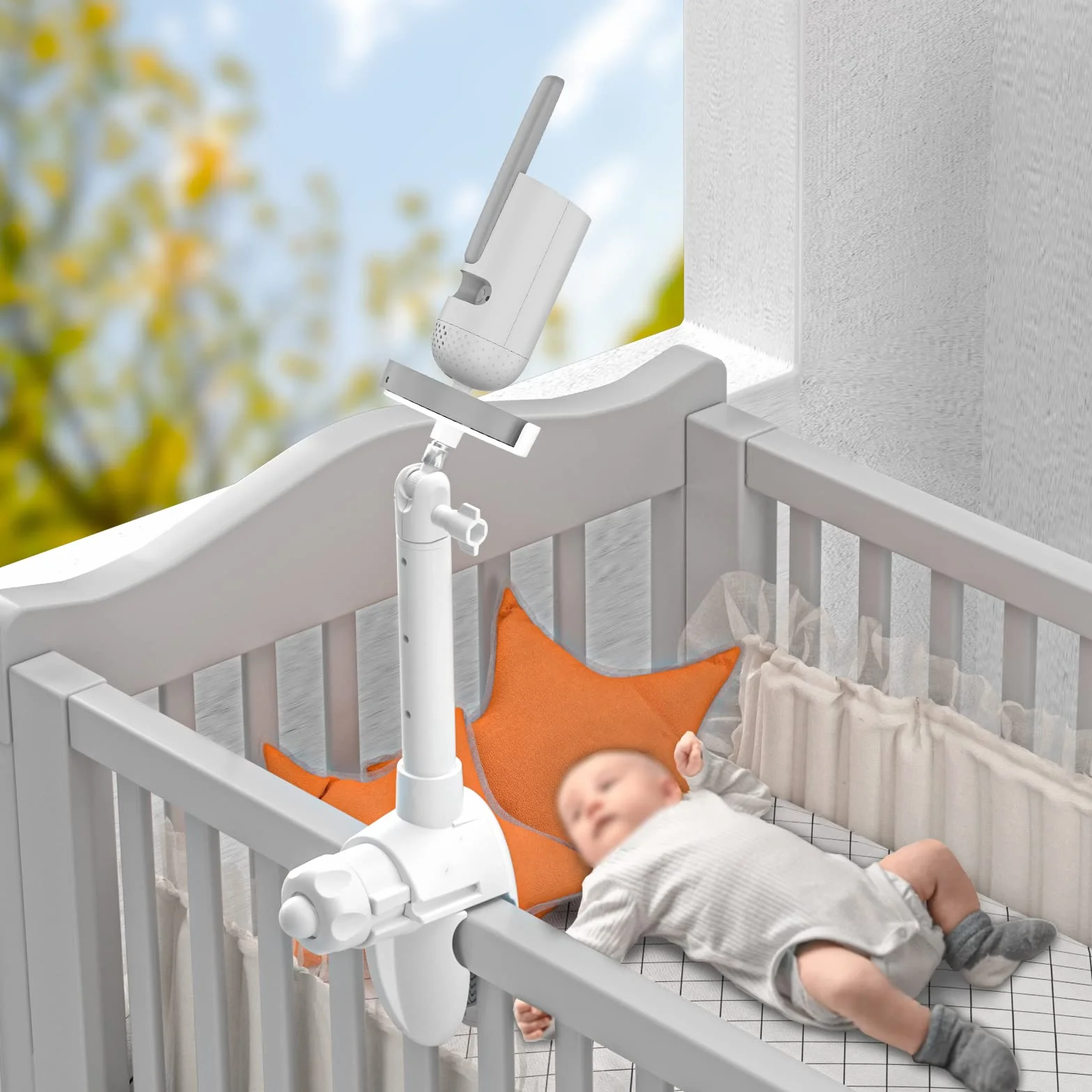 HOLACA Krótka niania niania z klipsem do Philips Avent Video niania z kamerą model SCD923/26, SCD921/26, SCD643/26, SCD973/26, krótki uchwyt na klips