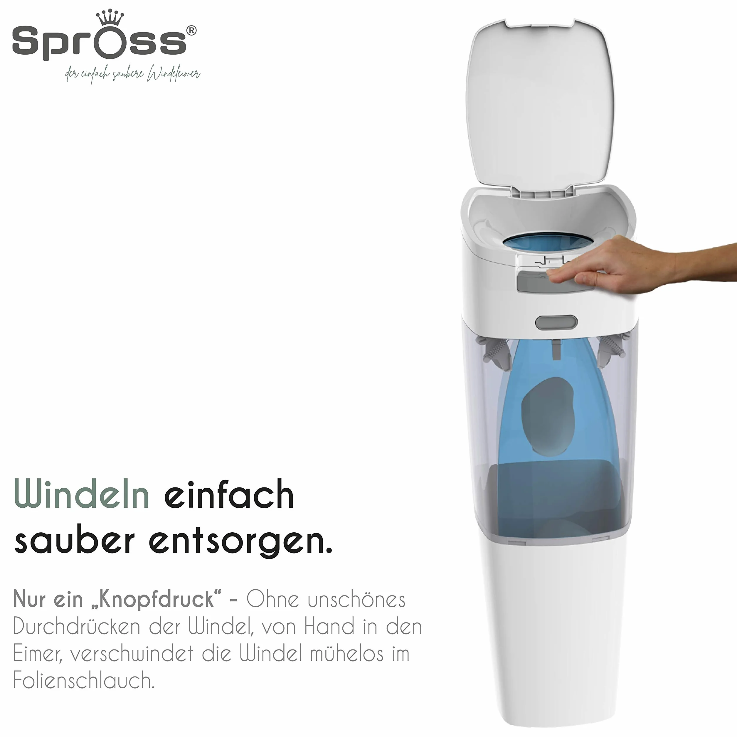 Spross Kasety uzupełniające do kosza na pieluchy Spross – 3 sztuki – chronią przed nieprzyjemnym zapachem