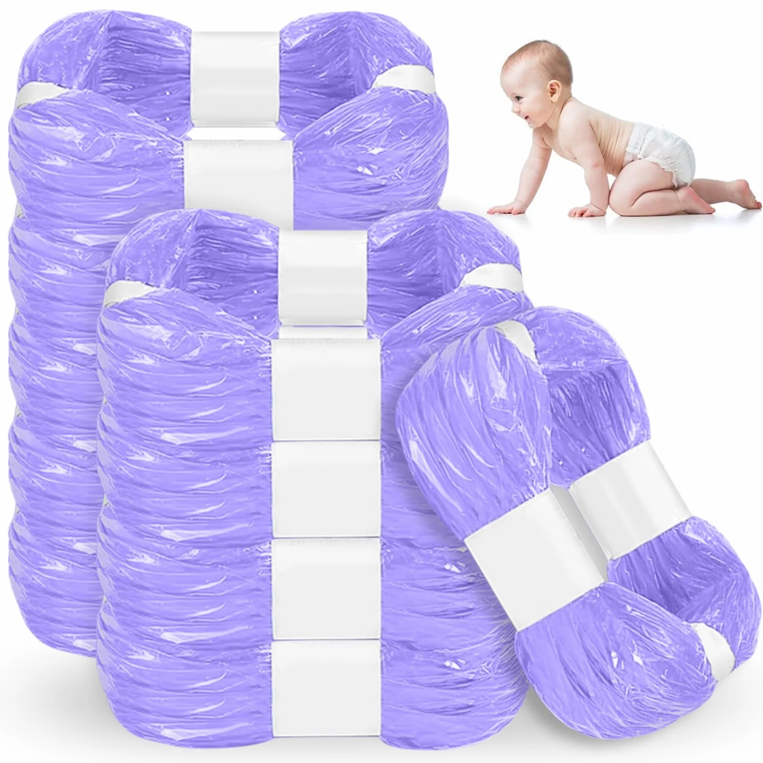 10 sztuk pojemników na pieluchy, pojemniki do uzupełniania, folia do przewijania, bezzapachowa, zagęszczona, do napełniania pojemników, kompatybilne z Tommee Tippee, Angelcare, LitterLocker,