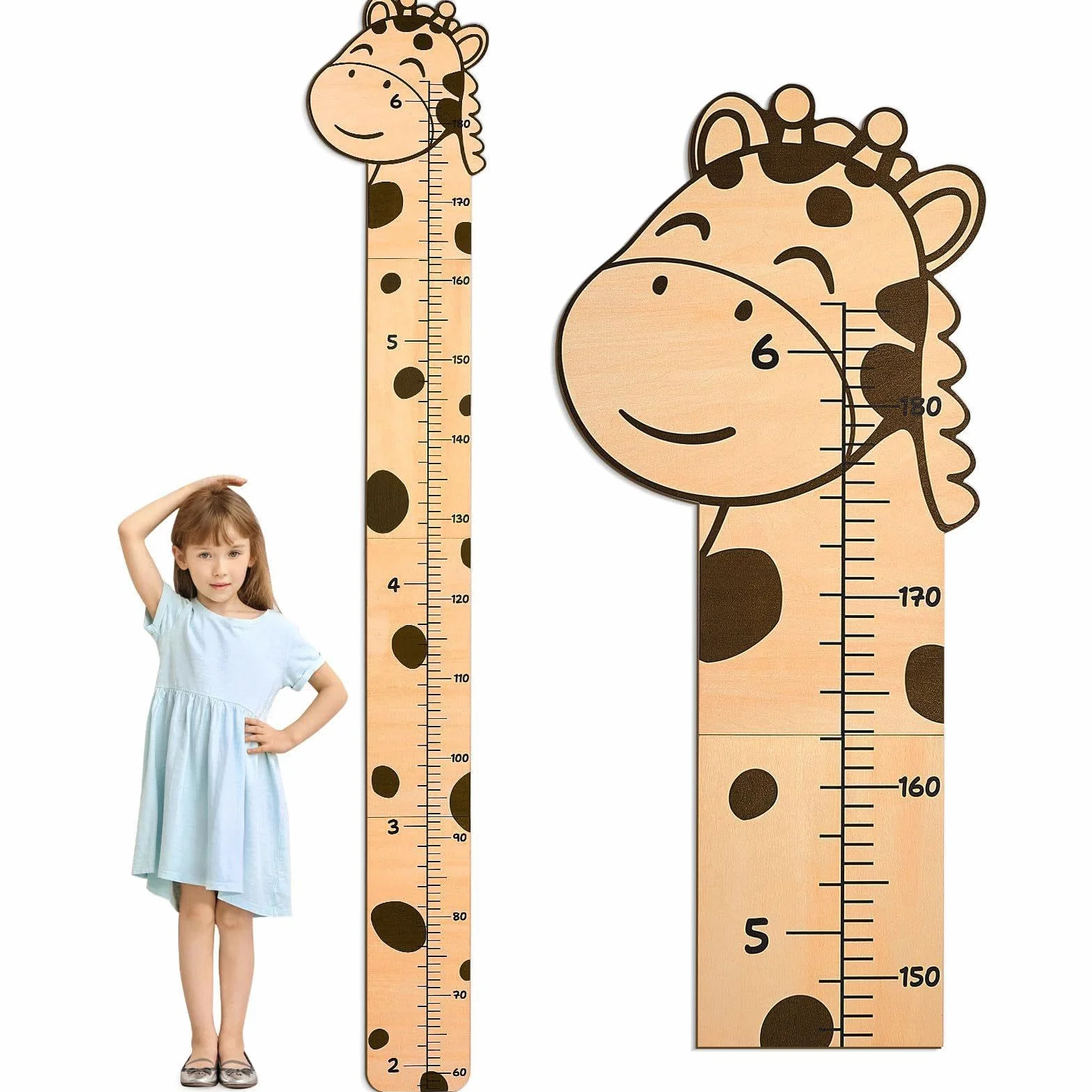 Generico PVC Growth Chart, Wall Mounted Ruler, Animal Cartoon Growth Chart, Kids Height Measurement, PVC Height Measurement, Kids Wall Growth Chart, Child Height Tracker,