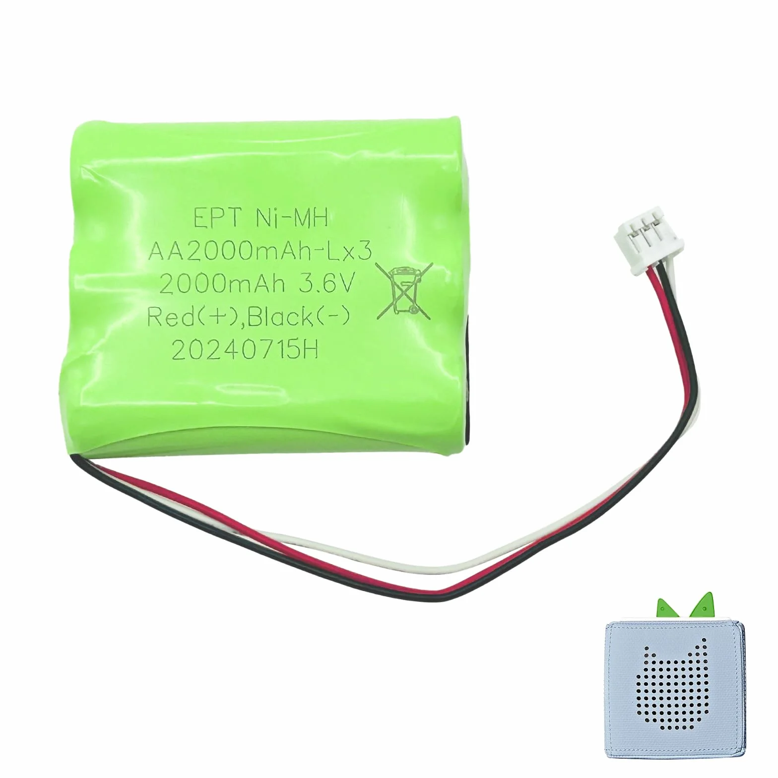 NI-MH 2A baterie zamienne do Tonie Box Speaker, akumulator zapasowy akumulator Plus do Toniebox 3,6 V, 2000 mAh