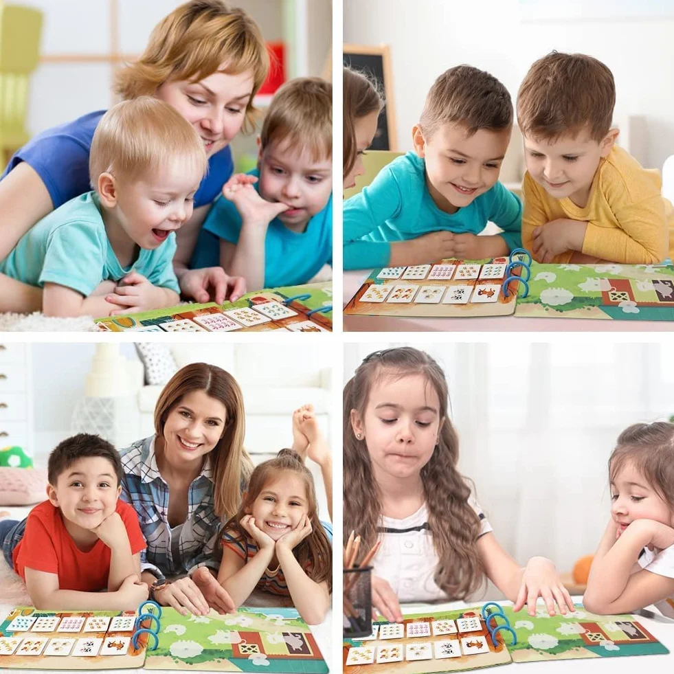 Montessori Quiet Book Busy Book dla dzieci w wieku 14+ lat, spokojna książka, przyklejana książka, ruchliwa książka, sensoryczne zabawki edukacyjne, interaktywna gra dla dzieci