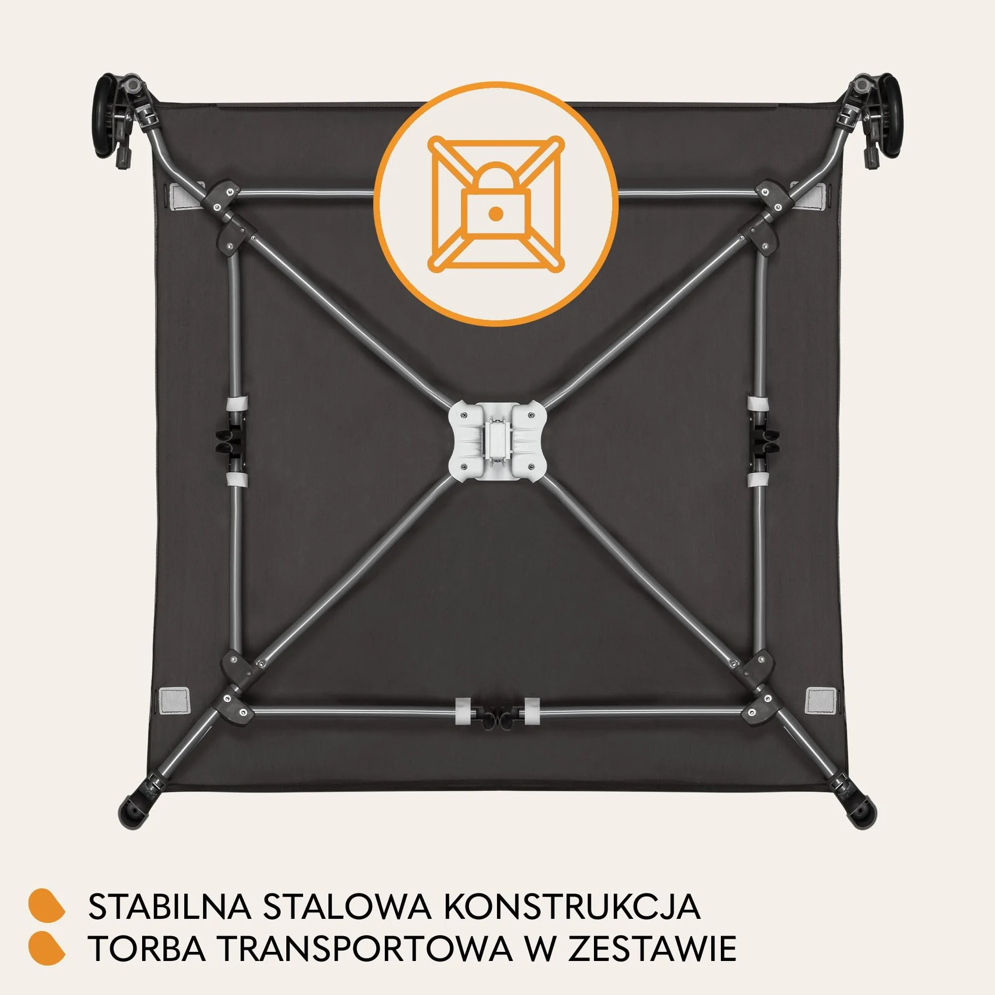 LIONELO BONNIE Kojec Dziecięcy do15 kg, od Urodzenia do 36 miesięcy Boczne Wejście na Zamek, Boki z Przewiewnej Siatki, Szybkie Składanie, Koła z Hamulcem, Torba do Przenoszenia (Ciemny szary)