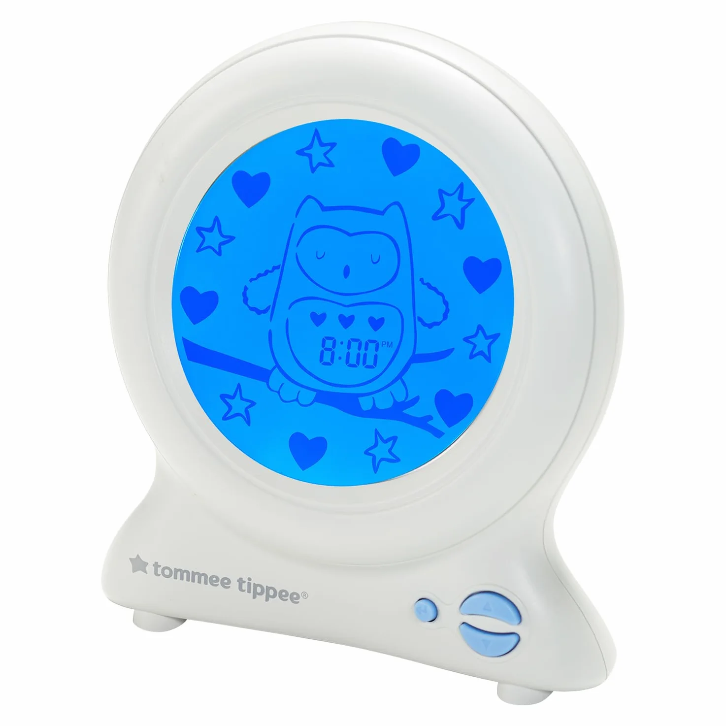 Tommee Tippee Groclock zegar i trener snu, budzik i lampka nocna dla małych dzieci, z portem USB