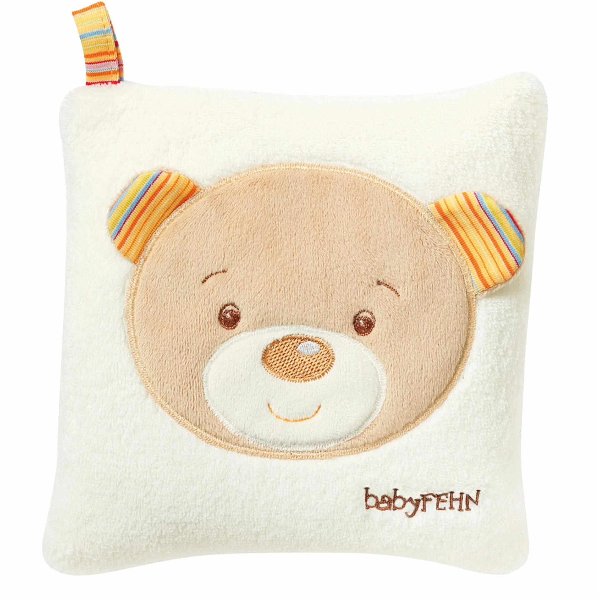 Fehn Kirschkernkissen Baby Teddy - wohltuendes Wärmekissen und Kältekissen für Babys und Kinder ab 0+ Monaten - Körnerkissen für Backofen - Kirschkerne Kissen als Babygeschenk zur Geburt