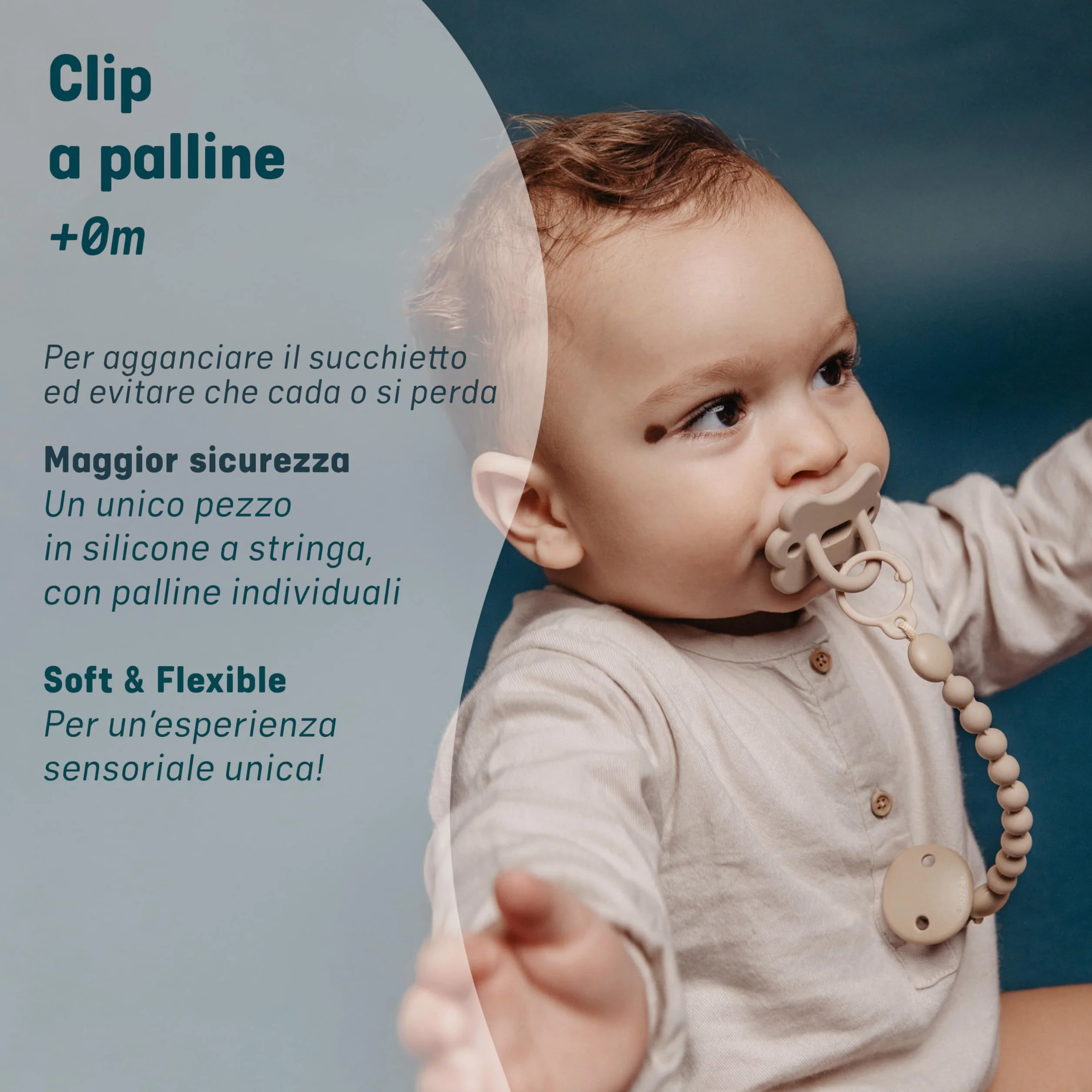 Suavinex, Silikonowa przypinka z klipsem, silikonowy smoczek z łańcuszkiem w jednym kawałku, +0 miesięcy, elastyczna i przyjemna w dotyku, kolor esencja, limonka