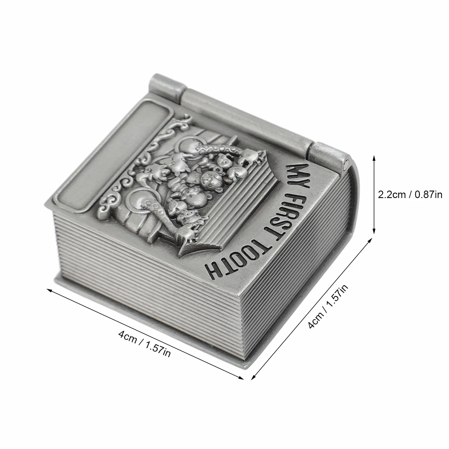 First Tooth and Curl Keepsake Box Set, Premium Zinc Alloy Soft Velvet Lining Baby Tooth and Hair Storage Box for Nursery Keepsake Collection