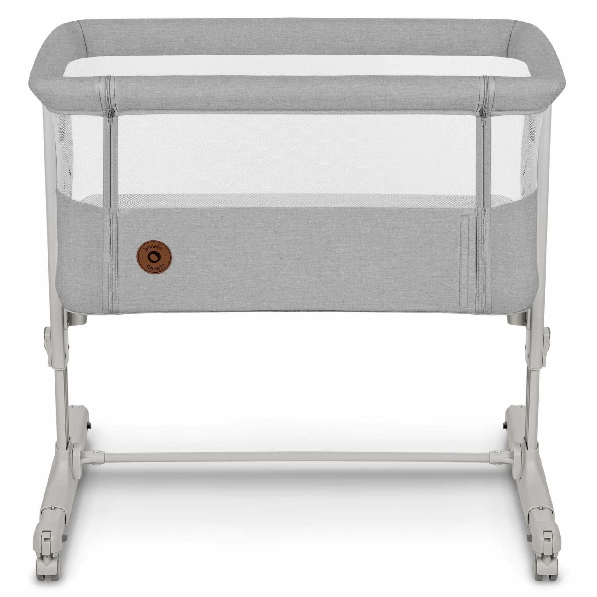 LIONELO Aurora 3 w 1 Łóżeczko Dziecięce do 9 kg, Łóżko Dostawne, Kołyska, Regulacja Wysokości oraz Kąta Nachylenia Materaca, 4 Kółka z Hamulcem Ergonomiczny Materac Torba
