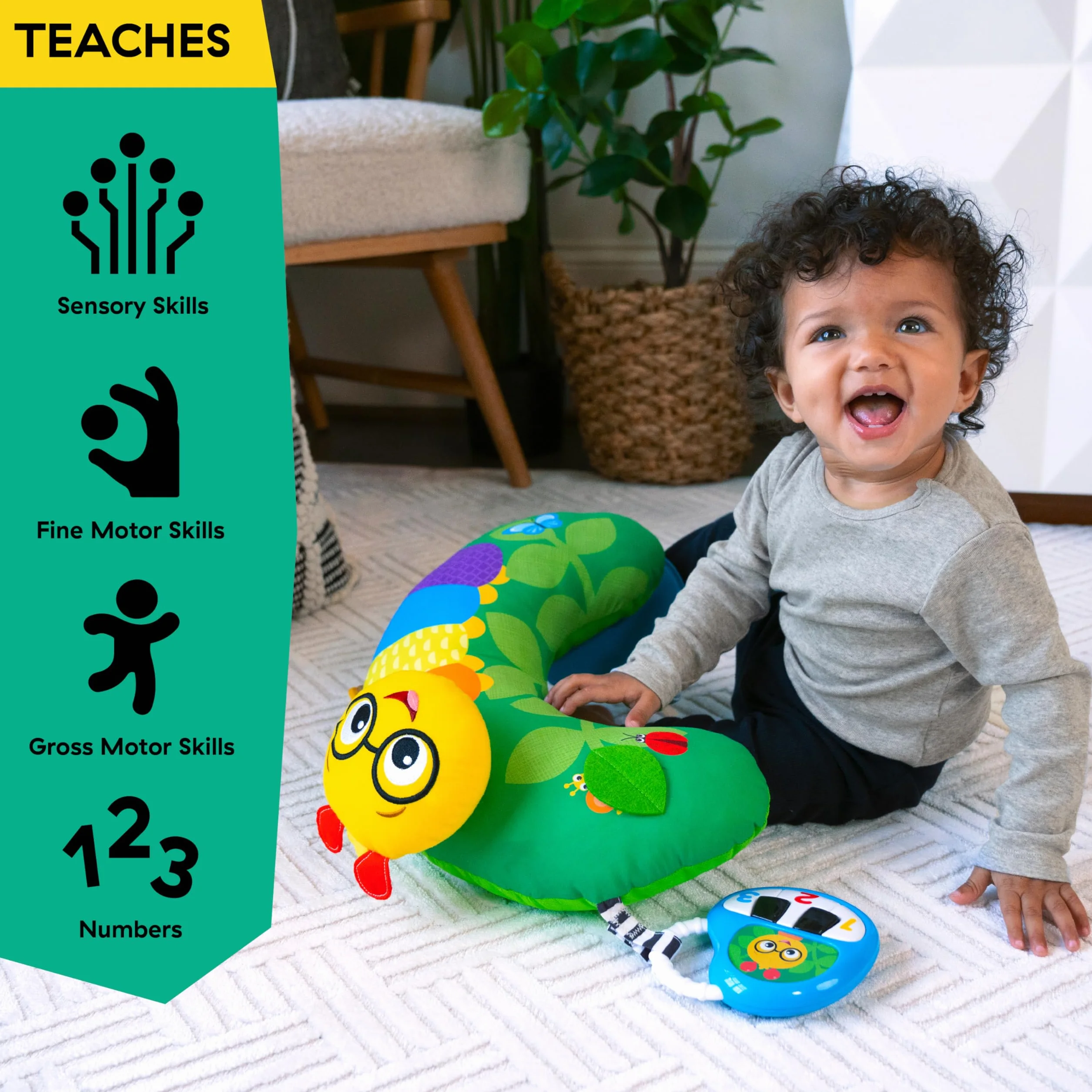 Baby Einstein, Cal-a-Pillow poduszka do aktywności na brzuchu, multisensoryczna, od 0+ miesięcy