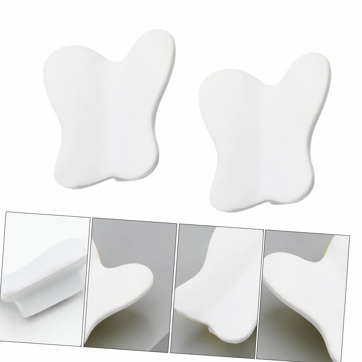 BESTonZON Czarne Szuflady 6 Dziecięce Uchwyty Do Szuflad w Kształcie Motyli Uchwyt Do Mebli Uchwyty Szafek Dla Zwierząt Toaletka Pokój Dziecięcy Dziecko Stop Cynkowy Pokrętło Biały